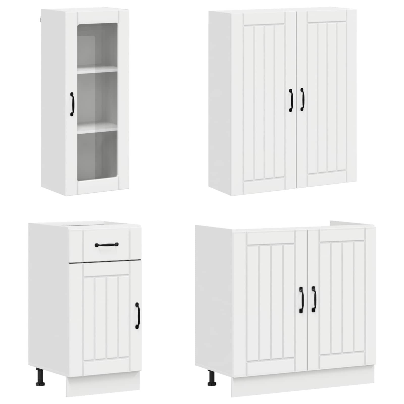 Virtuvės vienetas LUCCA 8 pcs Itin blizgi balta