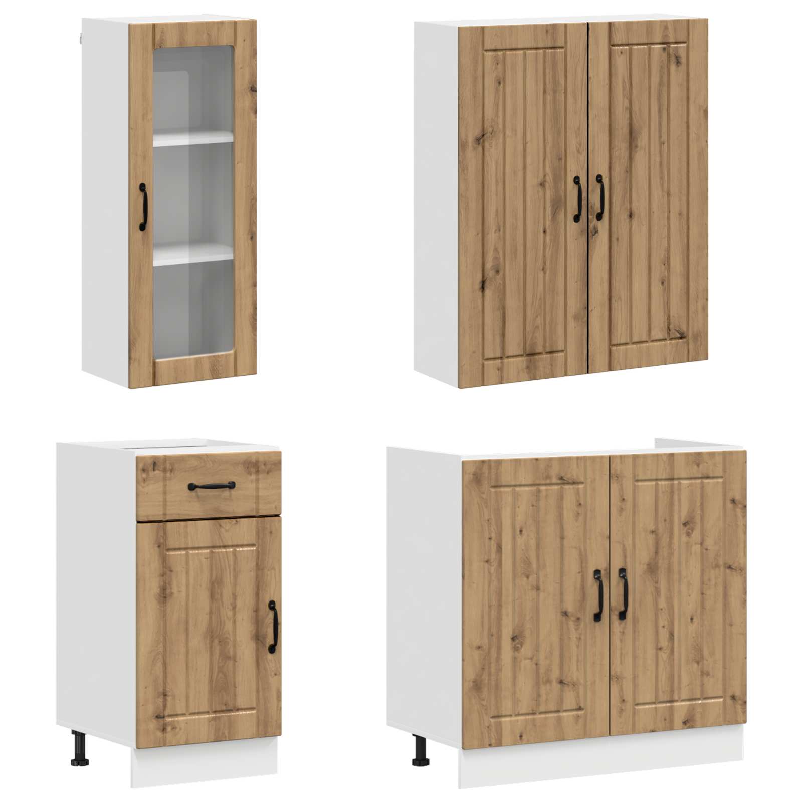 Virtuvės vienetas LUCCA 8 pcs Artisano ąžuolo Apdirbta mediena