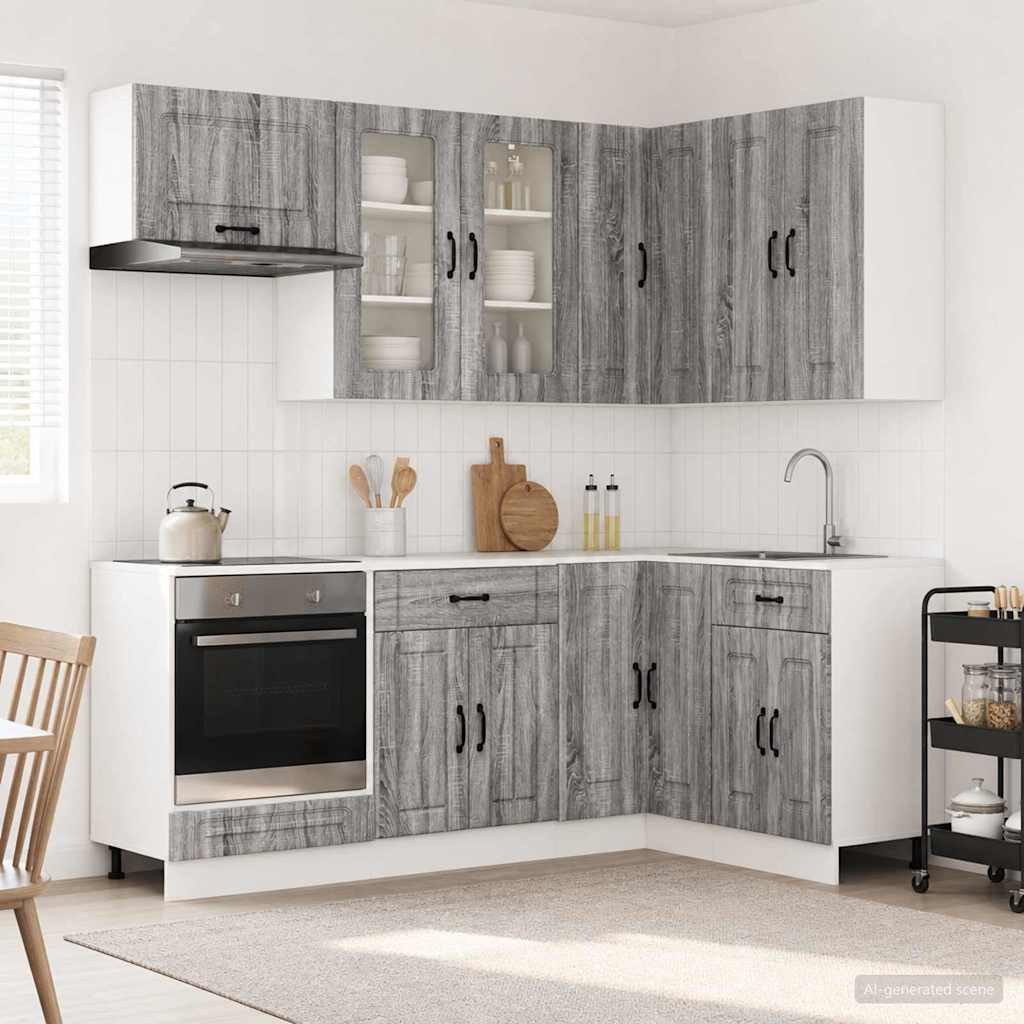 Virtuvės vienetas KALMAR 8 pcs Pilka Sonoma Apdirbta mediena