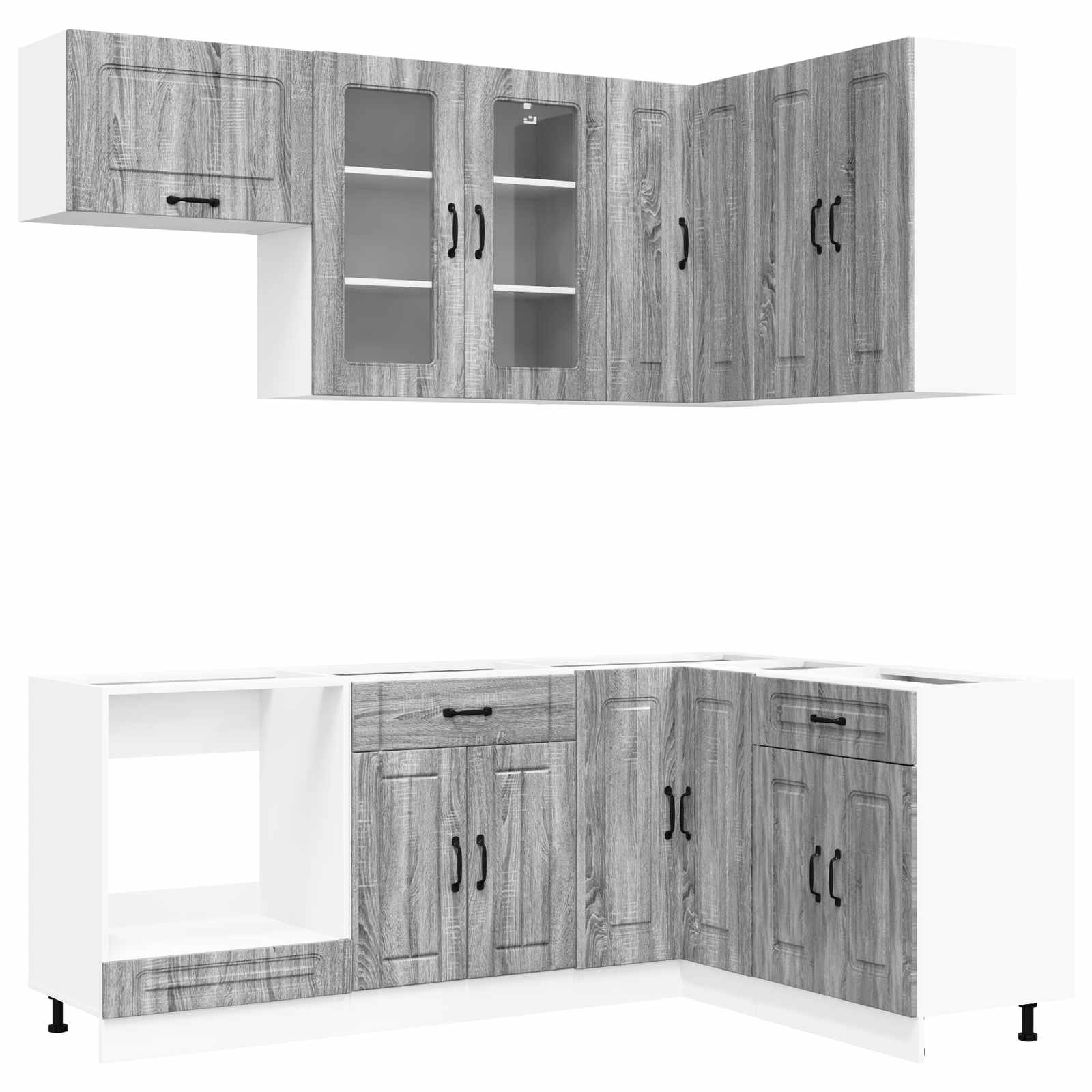 Virtuvės vienetas KALMAR 8 pcs Pilka Sonoma Apdirbta mediena