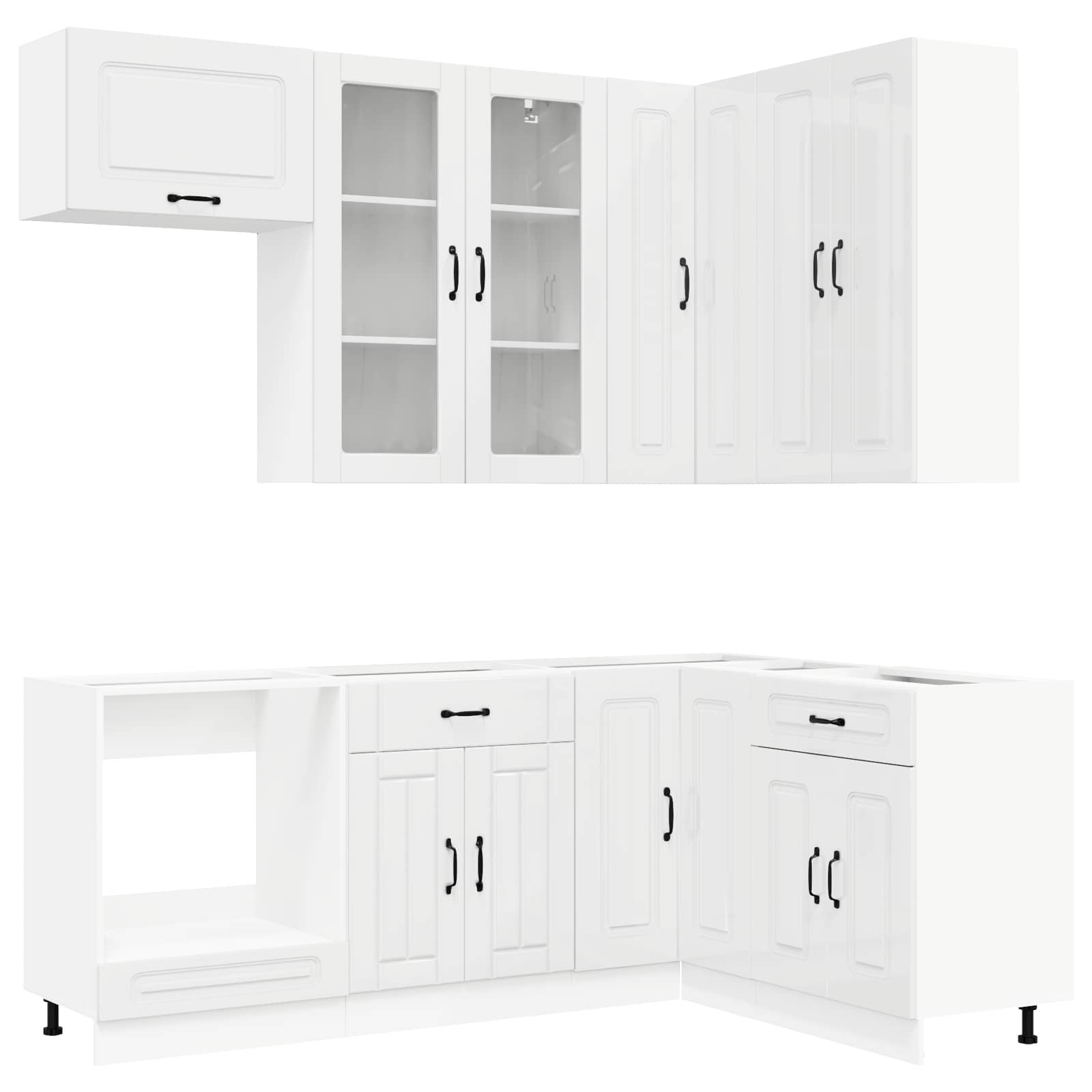 Virtuvės vienetas KALMAR 8 pcs Itin blizgi balta