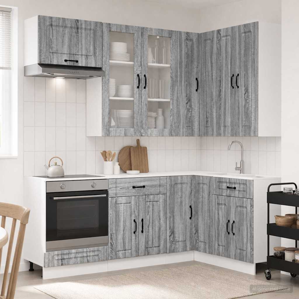 Virtuvės vienetas KALMAR 8 pcs Pilka Sonoma Apdirbta mediena