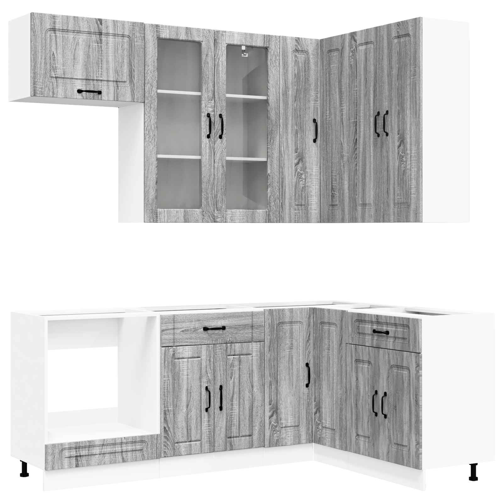 Virtuvės vienetas KALMAR 8 pcs Pilka Sonoma Apdirbta mediena