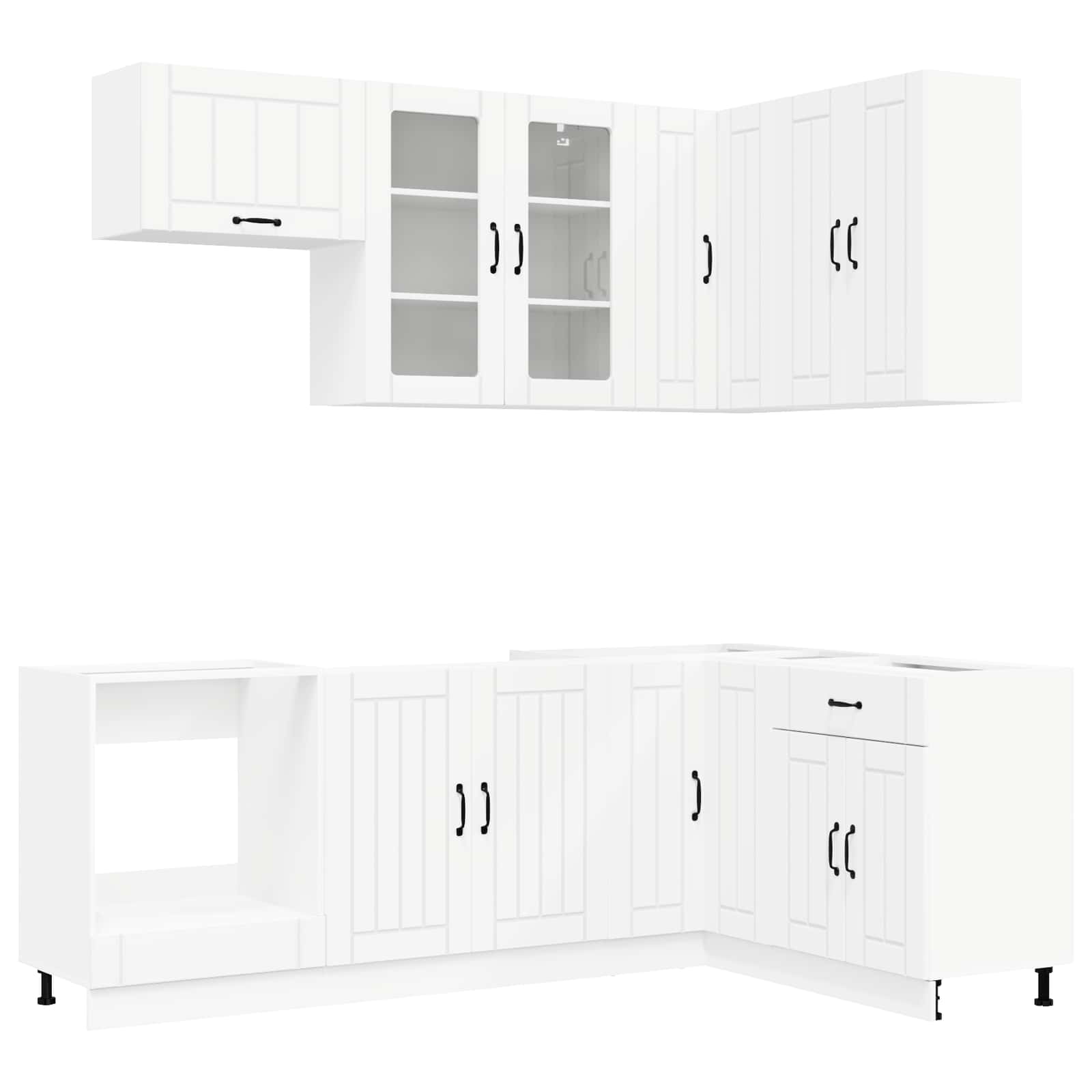 Virtuvės vienetas LUCCA 8 pcs Balta Apdirbta mediena