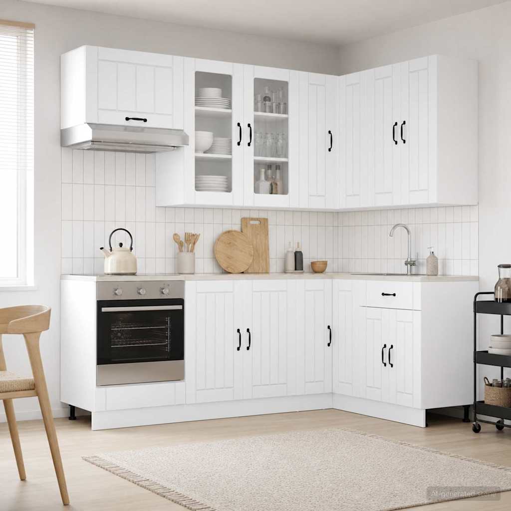 Virtuvės vienetas LUCCA 8 pcs Itin blizgi balta