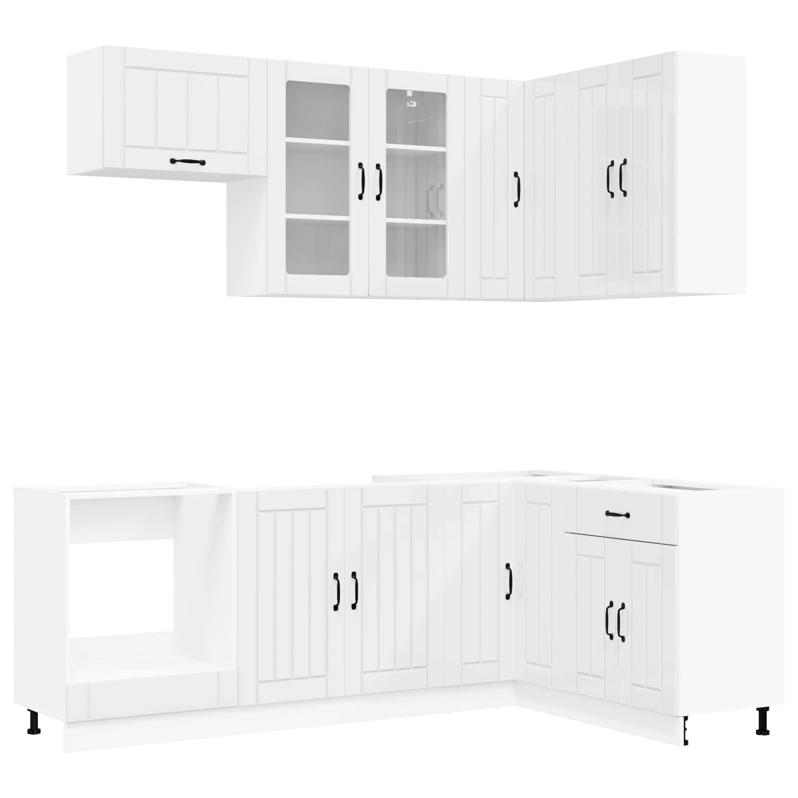Virtuvės vienetas LUCCA 8 pcs Itin blizgi balta