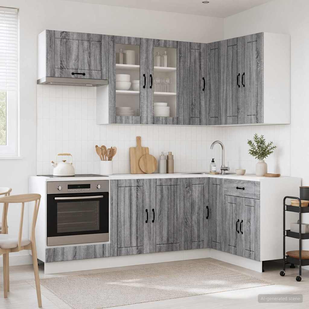 Virtuvės vienetas LUCCA 8 pcs Pilka Sonoma Apdirbta mediena