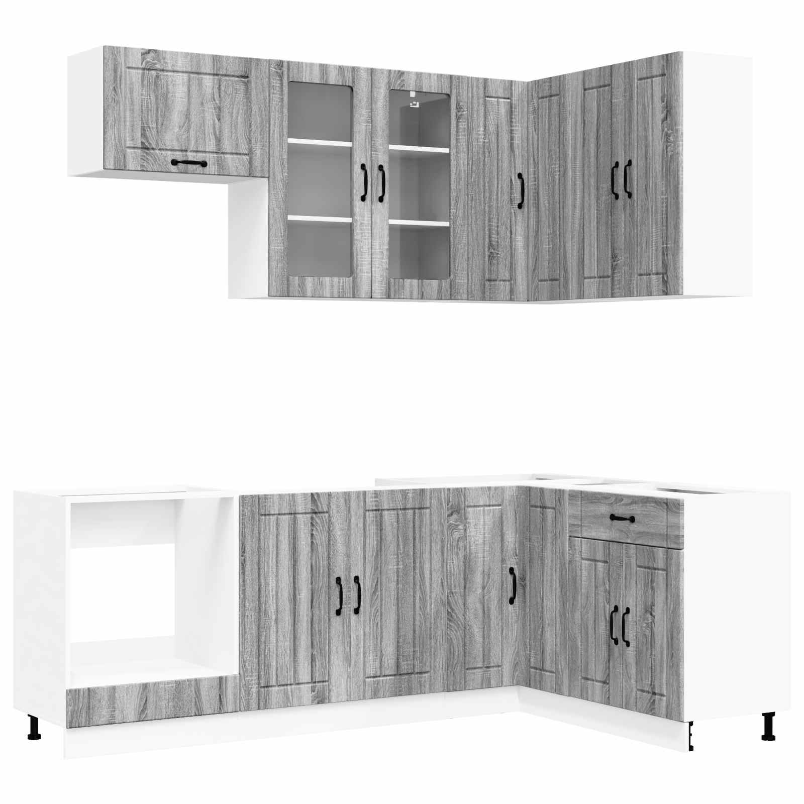Virtuvės vienetas LUCCA 8 pcs Pilka Sonoma Apdirbta mediena
