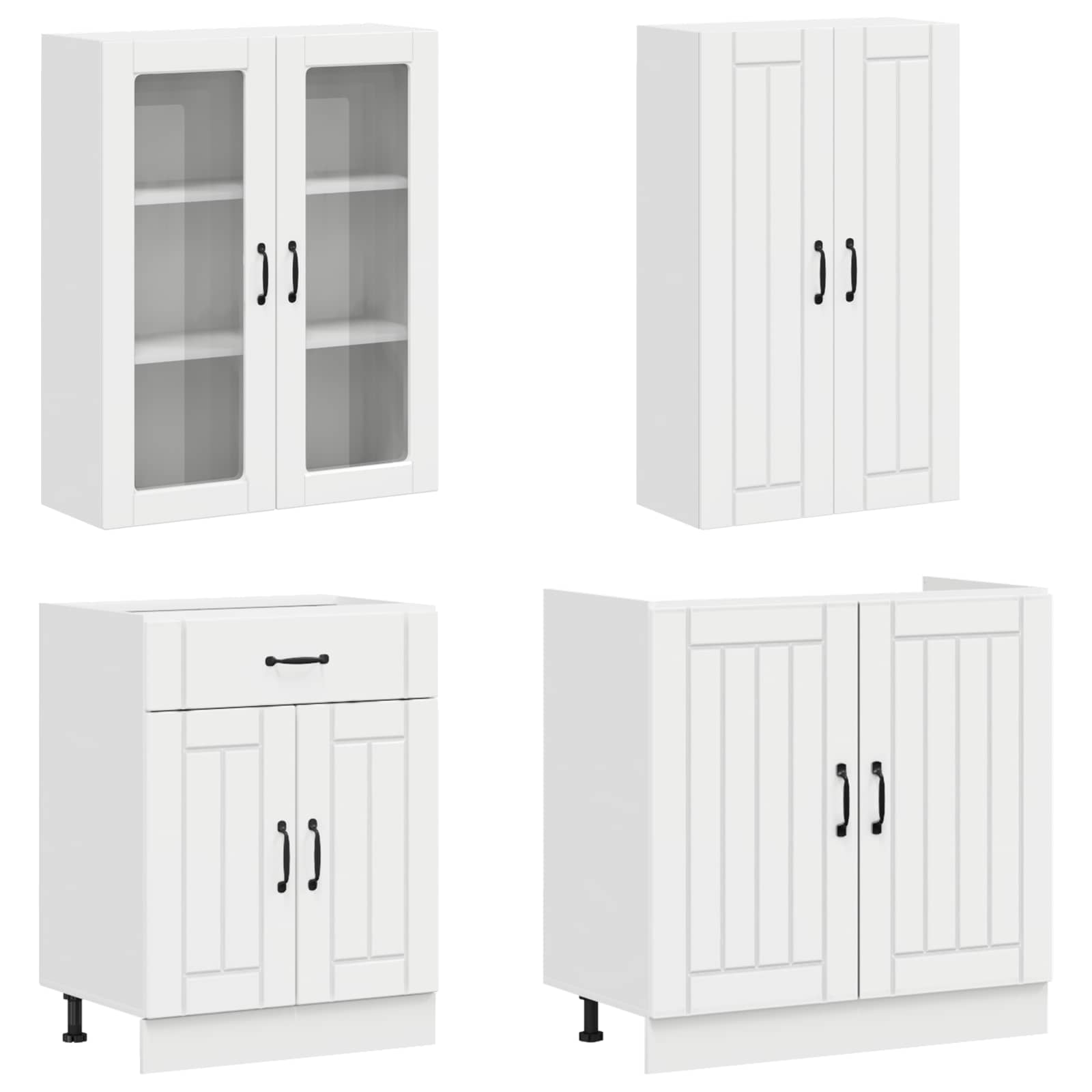 Virtuvės vienetas LUCCA 8 pcs Itin blizgi balta