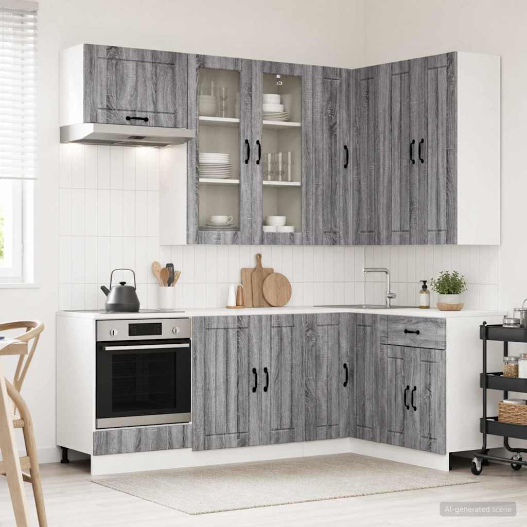 Virtuvės vienetas LUCCA 8 pcs Pilka Sonoma Apdirbta mediena