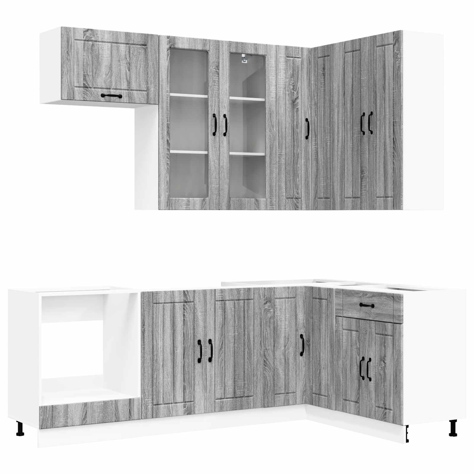 Virtuvės vienetas LUCCA 8 pcs Pilka Sonoma Apdirbta mediena