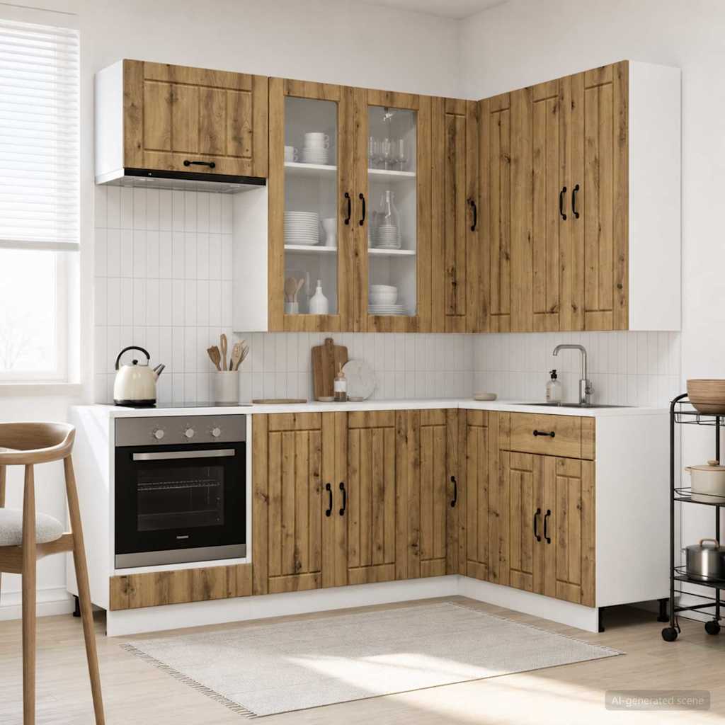 Virtuvės vienetas LUCCA 8 pcs Artisano ąžuolo Apdirbta mediena