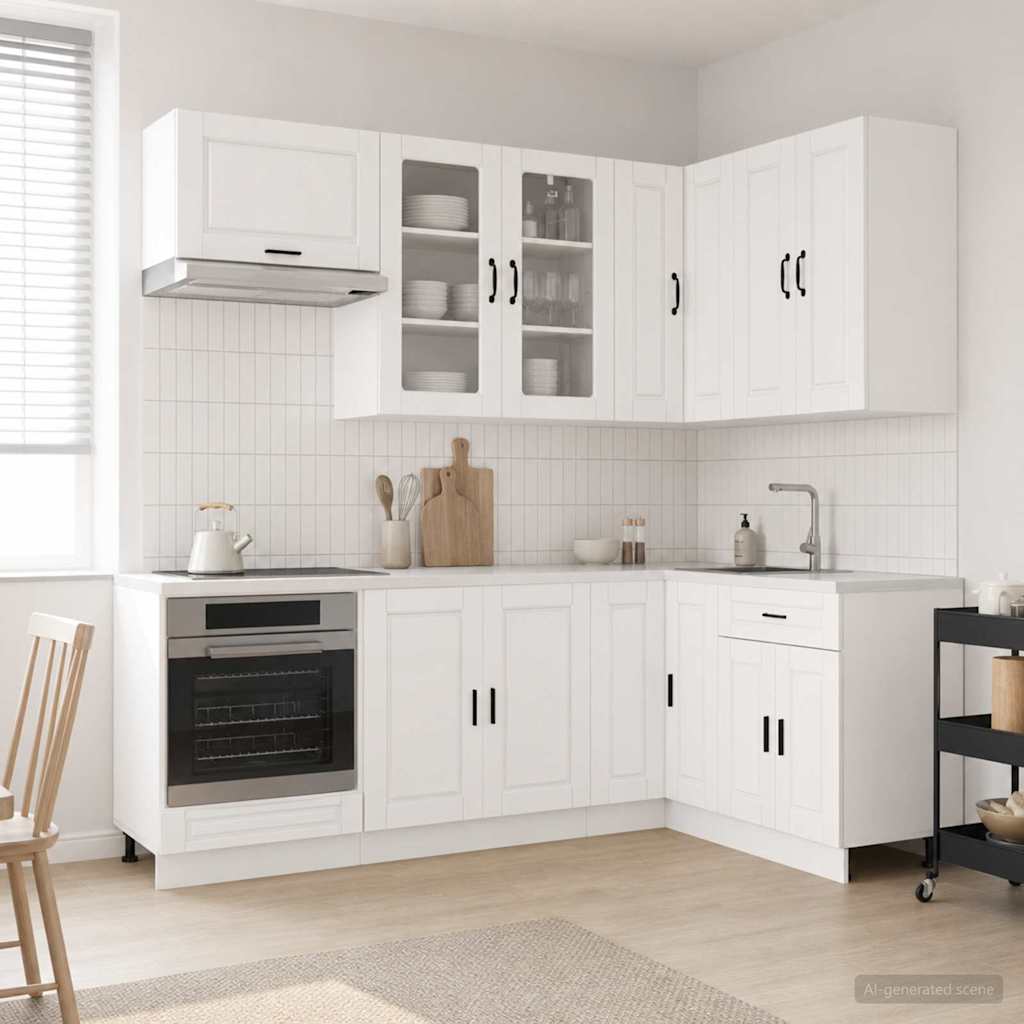 Virtuvės vienetas PORTO 8 pcs Itin blizgi balta