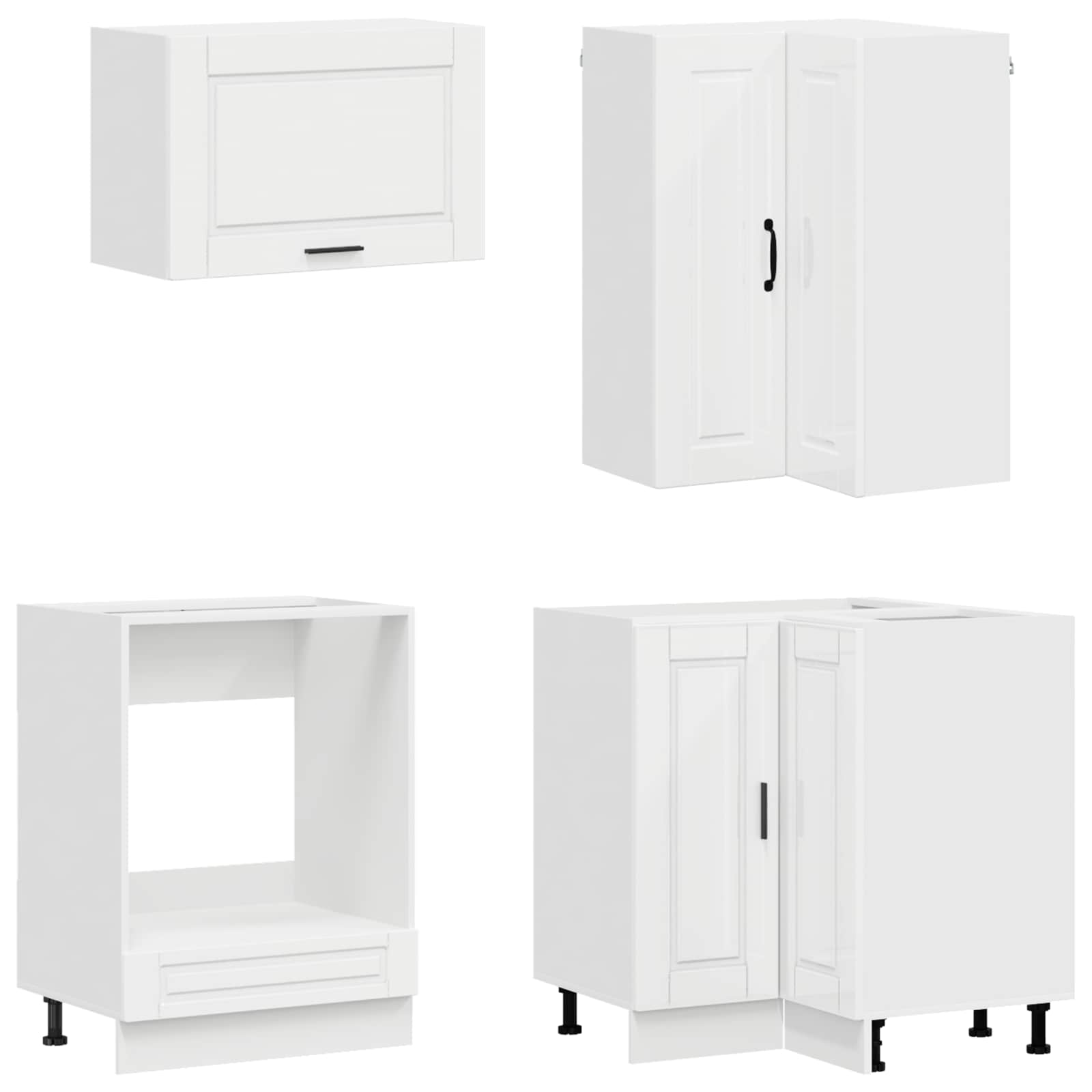 Virtuvės vienetas PORTO 8 pcs Itin blizgi balta