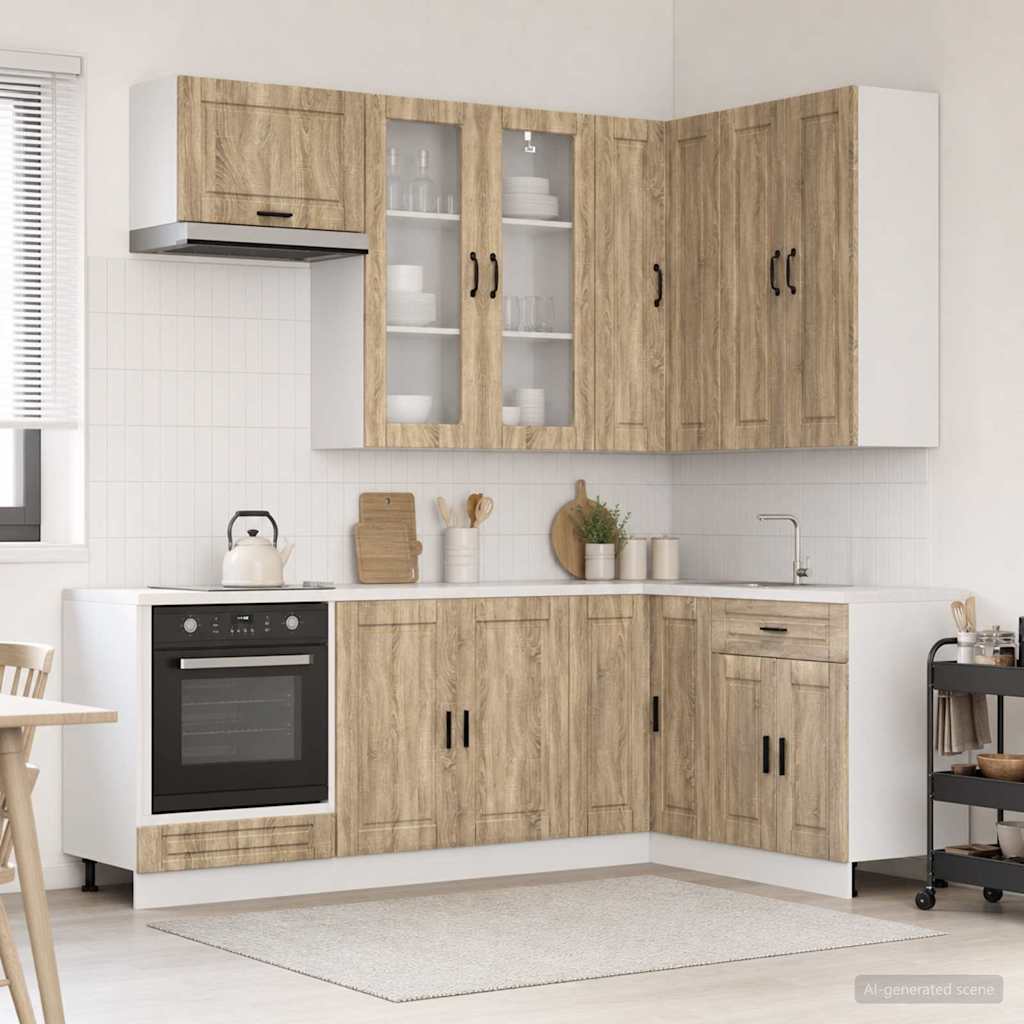 Virtuvės vienetas PORTO 8 pcs Sonoma ąžuolas Apdirbta mediena