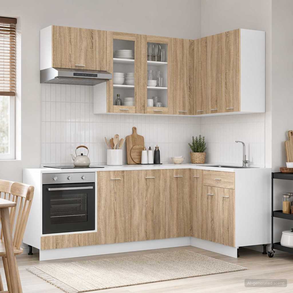 Virtuvės vienetas LYON 8 pcs Sonoma ąžuolas Apdirbta mediena