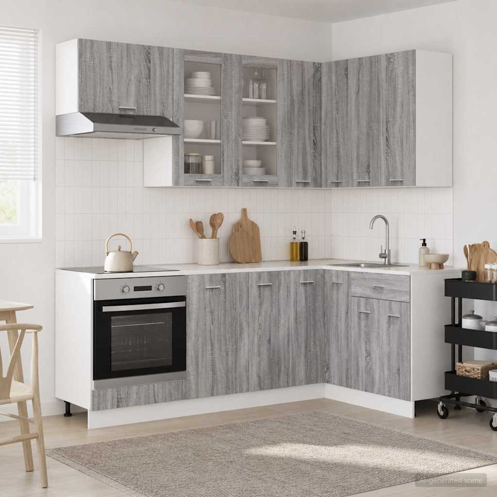 Virtuvės vienetas LYON 8 pcs Pilka Sonoma Apdirbta mediena