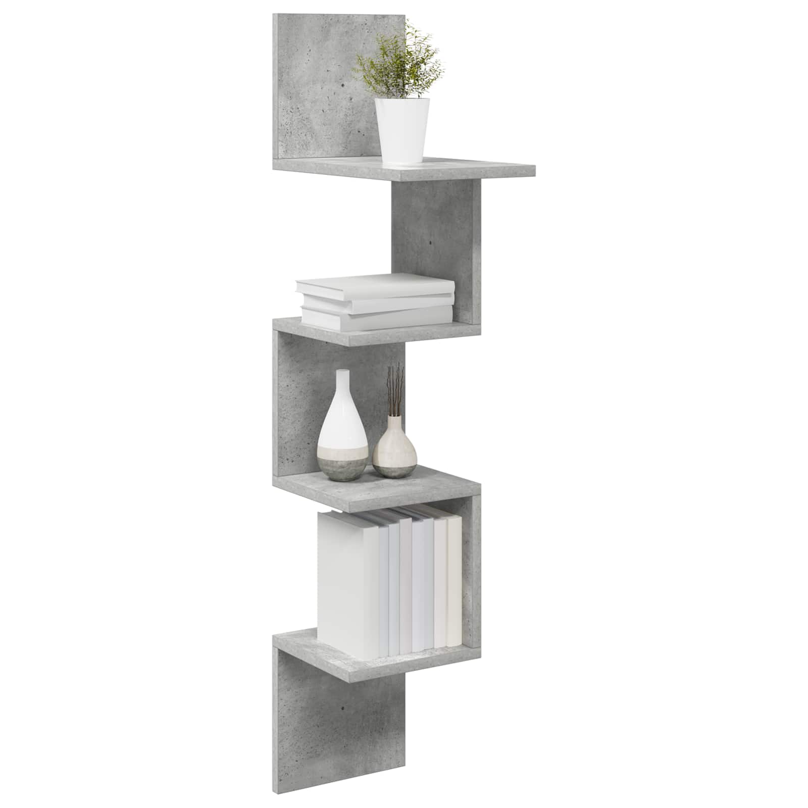 Sieninė lentyna Sieninis Pilka 32 x 21 x 107 cm