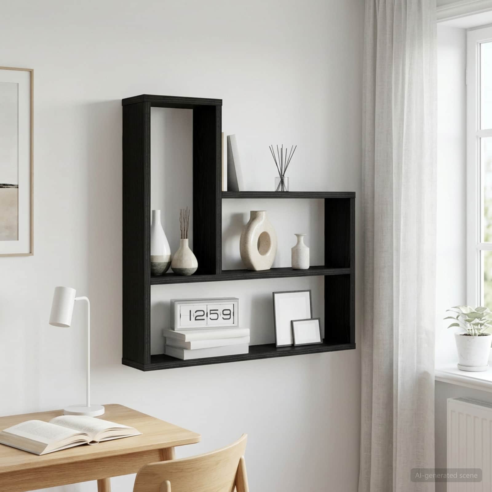 Sieninė lentyna Juodojo ąžuolo 60 x 11 x 60 cm Apdirbta mediena