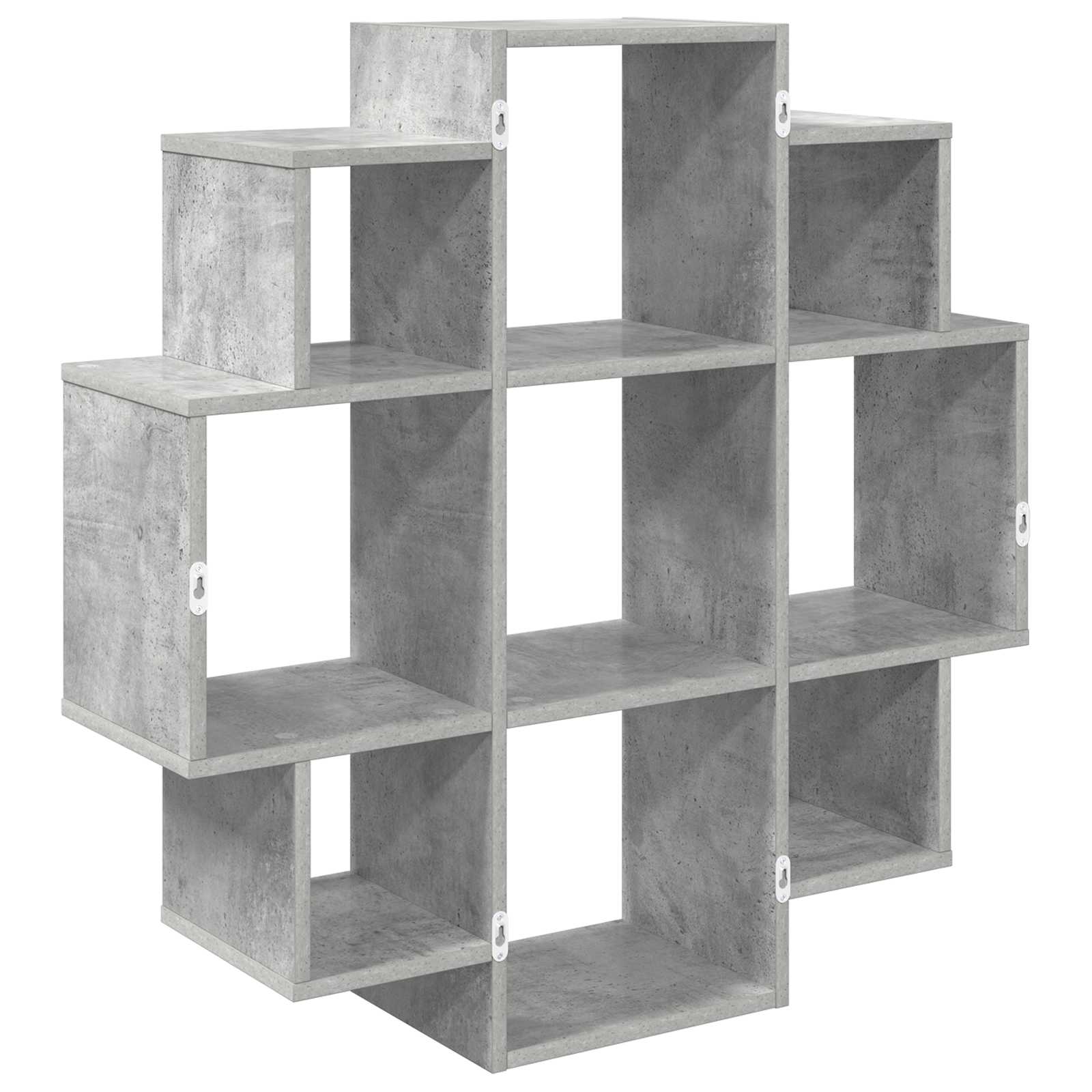 Sieninė lentyna Betono pilka 90 x 25 x 90 cm Apdirbta mediena