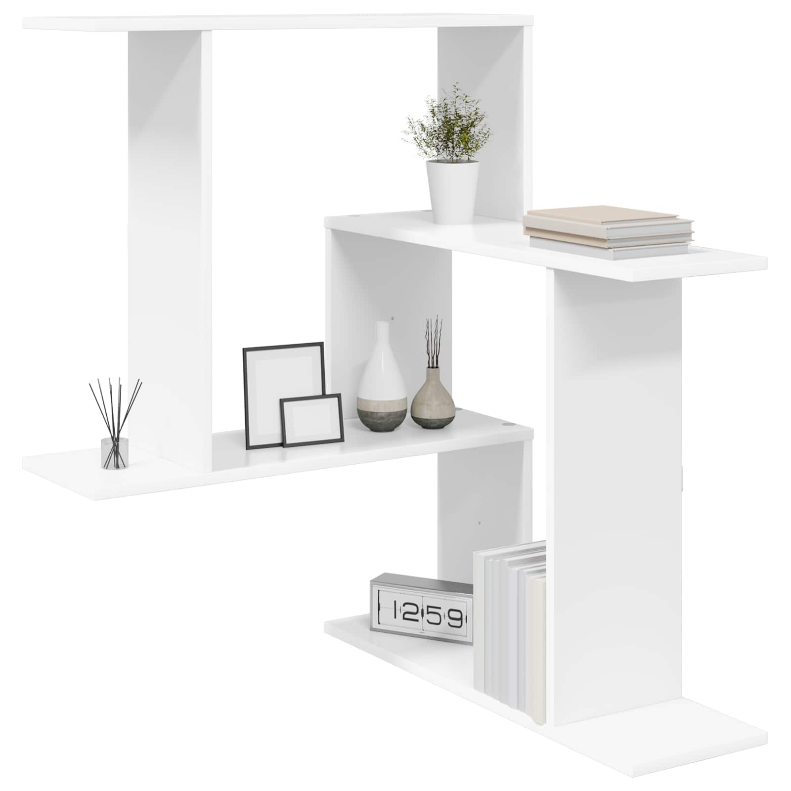 Sieninė lentyna Balta 67 x 67 x 87 cm Apdirbta mediena