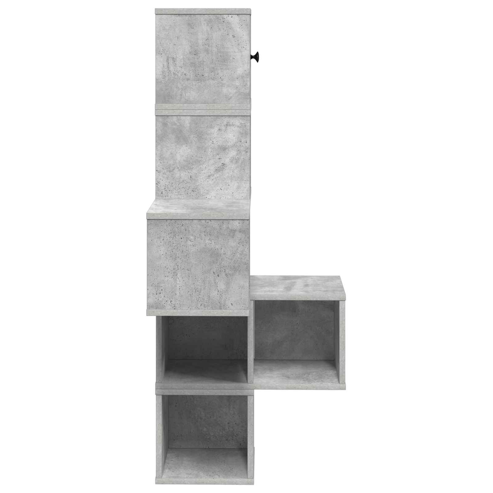 Sieninis kampinis lentynas Betono pilka 48 x 48 x 120 cm