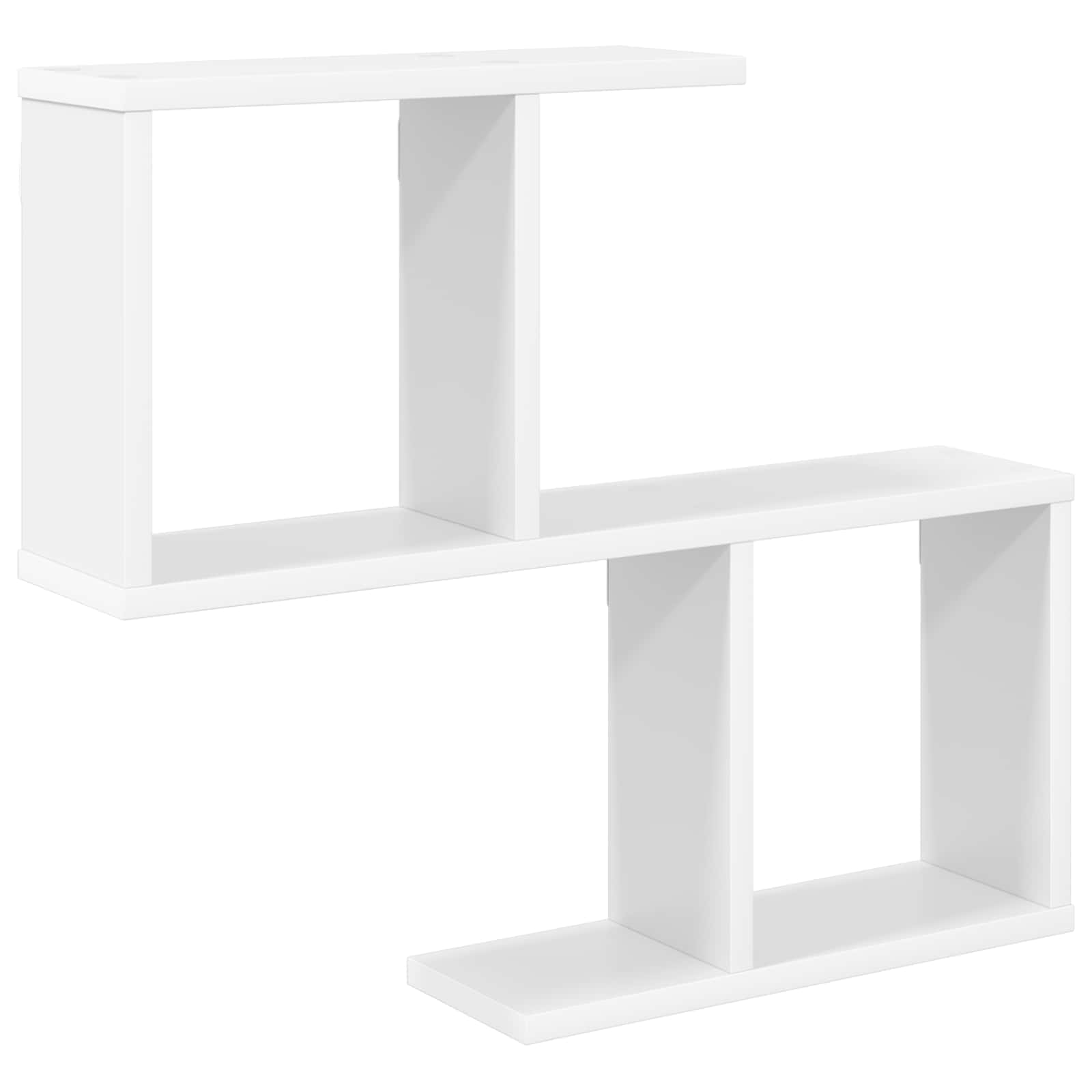 Sieninė lentyna Balta 60 x 12 x 50,5 cm Apdirbta mediena