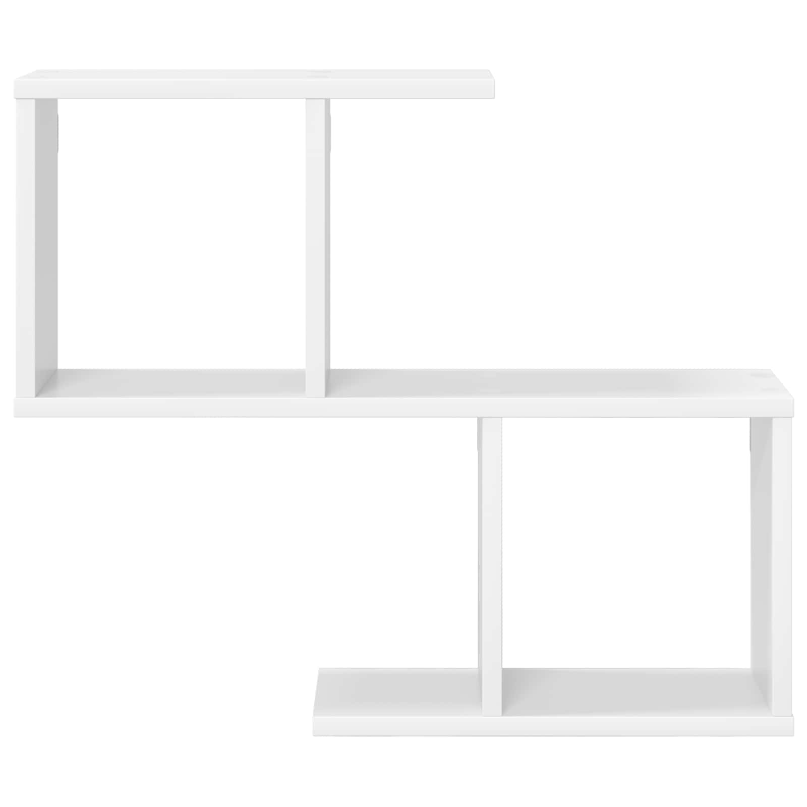 Sieninė lentyna Balta 60 x 12 x 50,5 cm Apdirbta mediena