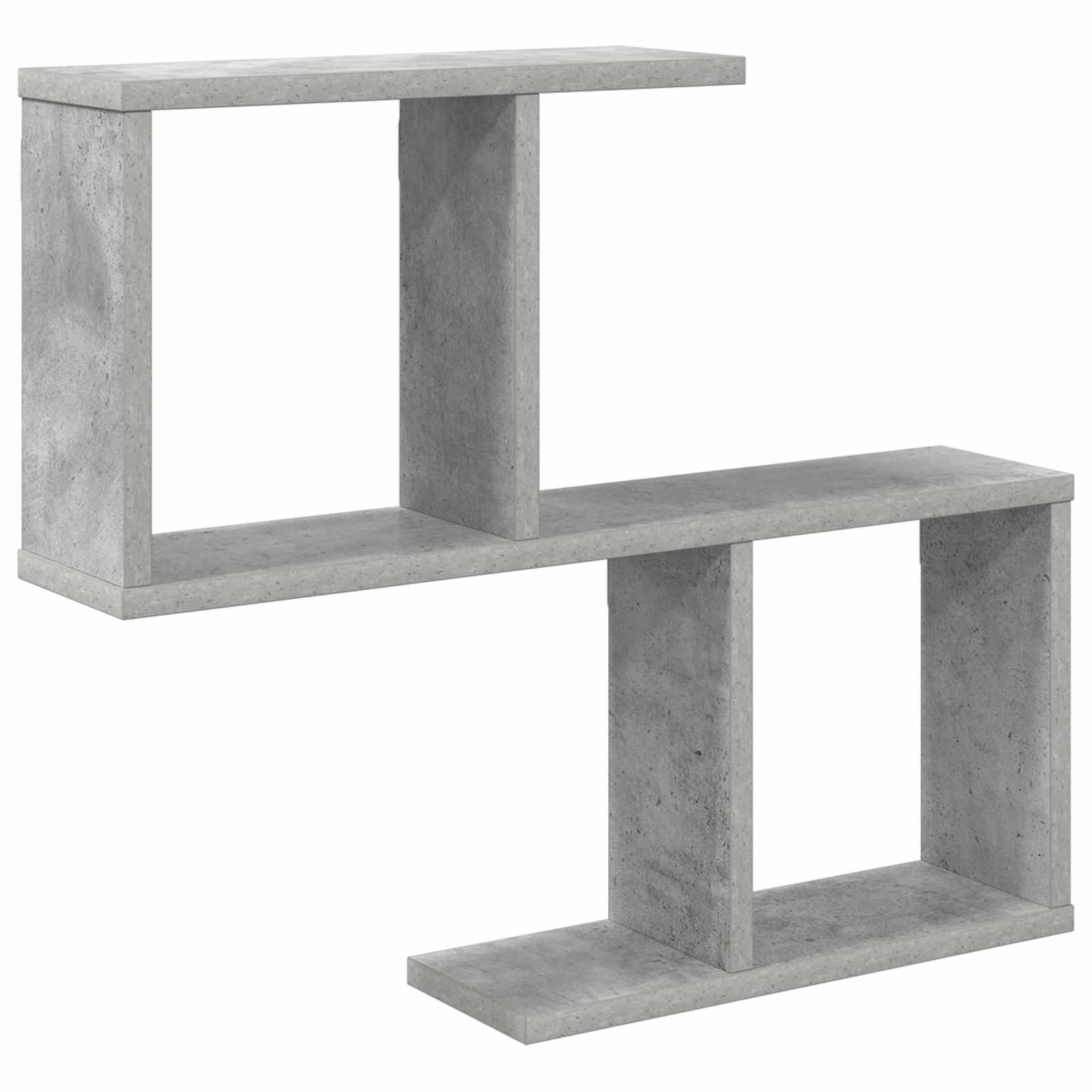 Sieninė lentyna Betono pilka 60 x 12 x 50,5 cm Apdirbta mediena