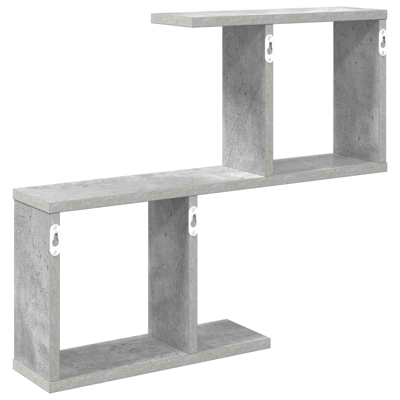 Sieninė lentyna Betono pilka 60 x 12 x 50,5 cm Apdirbta mediena