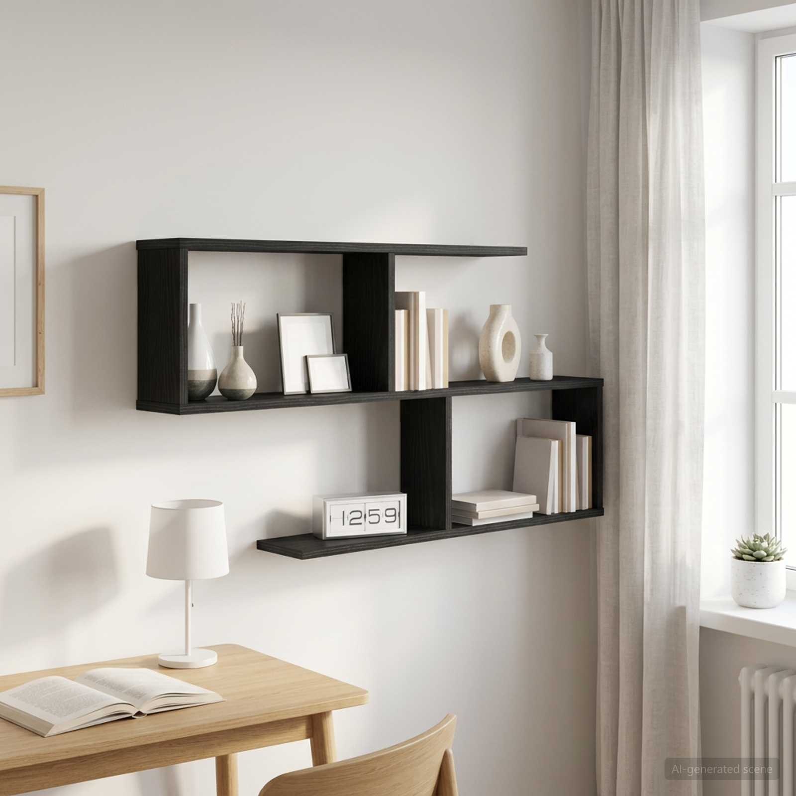 Sieninė lentyna Juodojo ąžuolo 100 x 12 x 50,5 cm