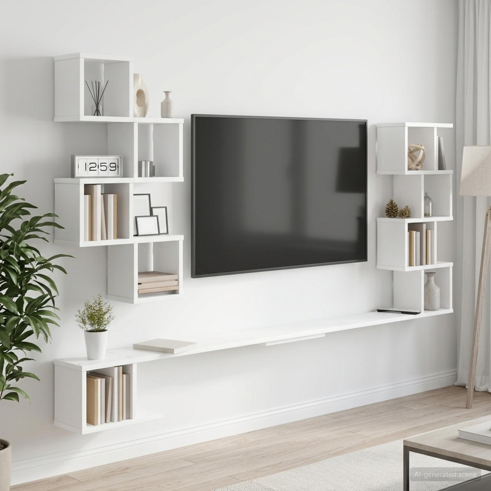 Sieninis televizoriaus stovas Balta 180 x 15 x 94 cm