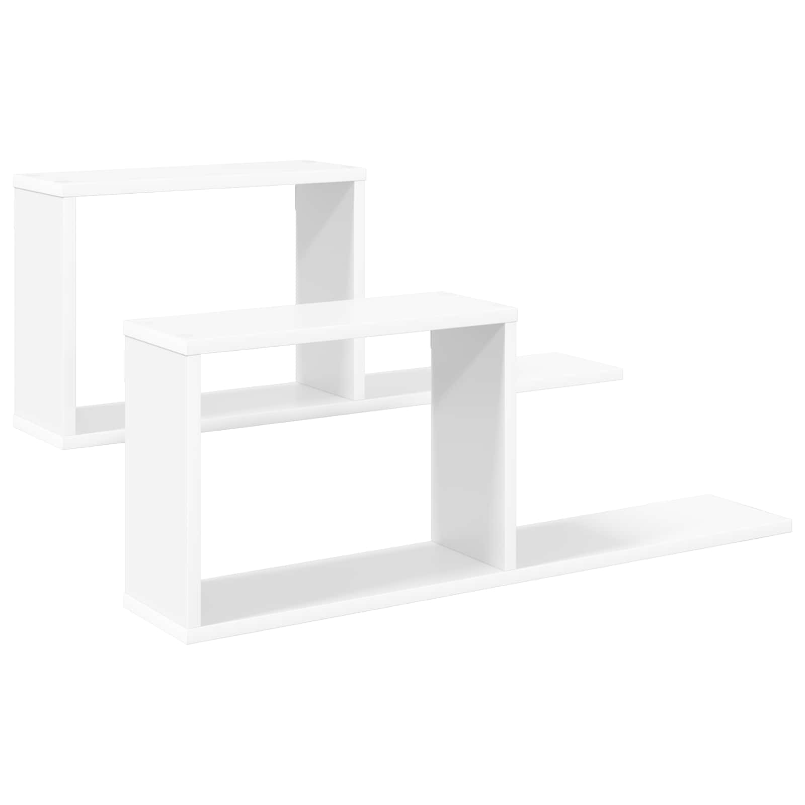 Plaukiojančios lentynos 2 pcs Balta 80 x 15 x 30 cm