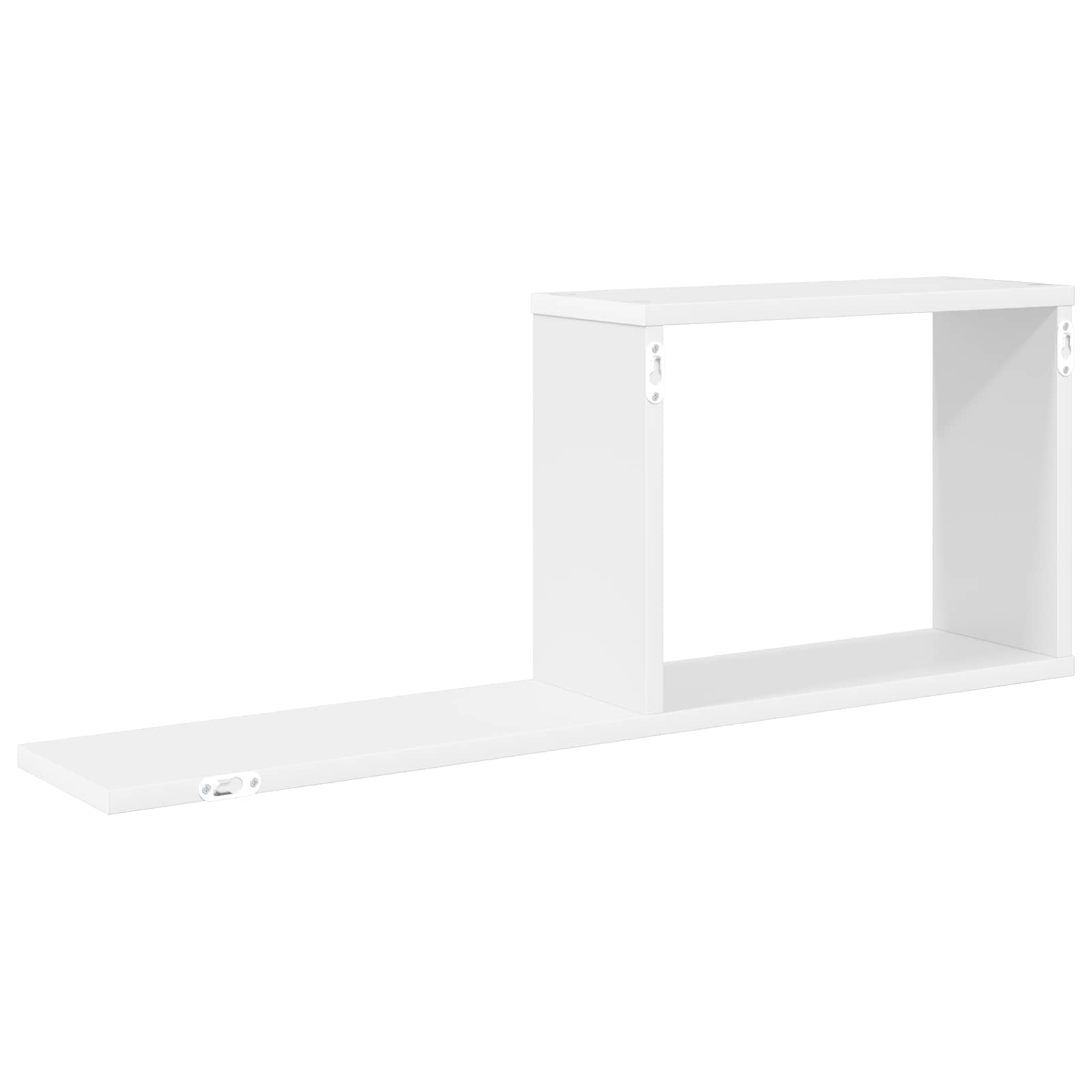 Plaukiojančios lentynos 2 pcs Balta 80 x 15 x 30 cm
