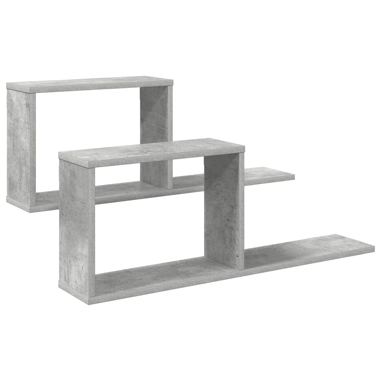 Plaukiojančios lentynos 2 pcs Betono pilka 80 x 15 x 30 cm