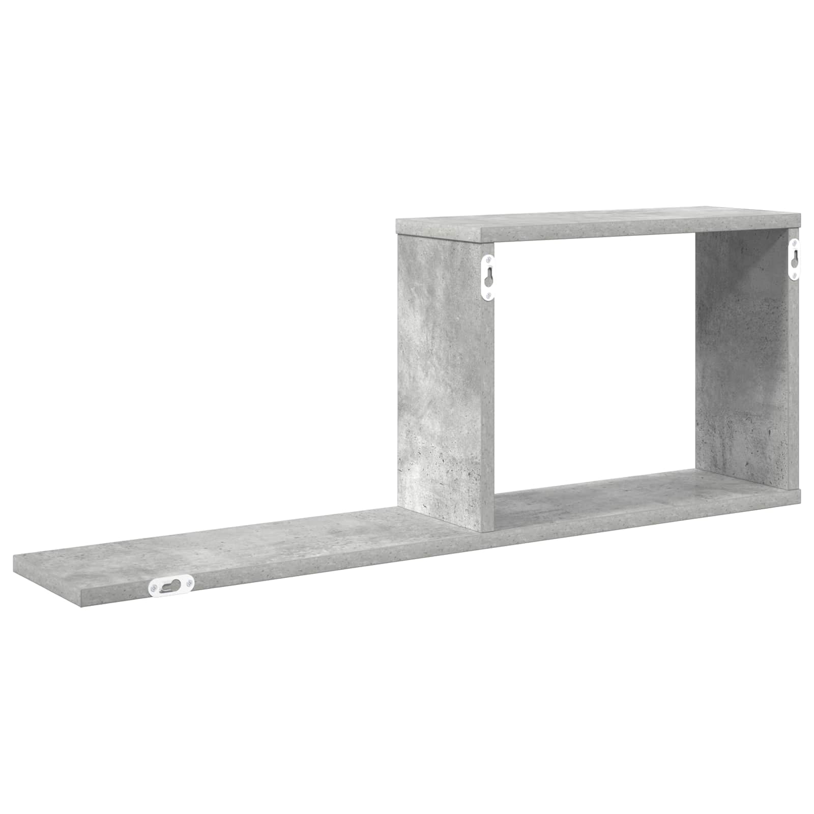 Plaukiojančios lentynos 2 pcs Betono pilka 80 x 15 x 30 cm