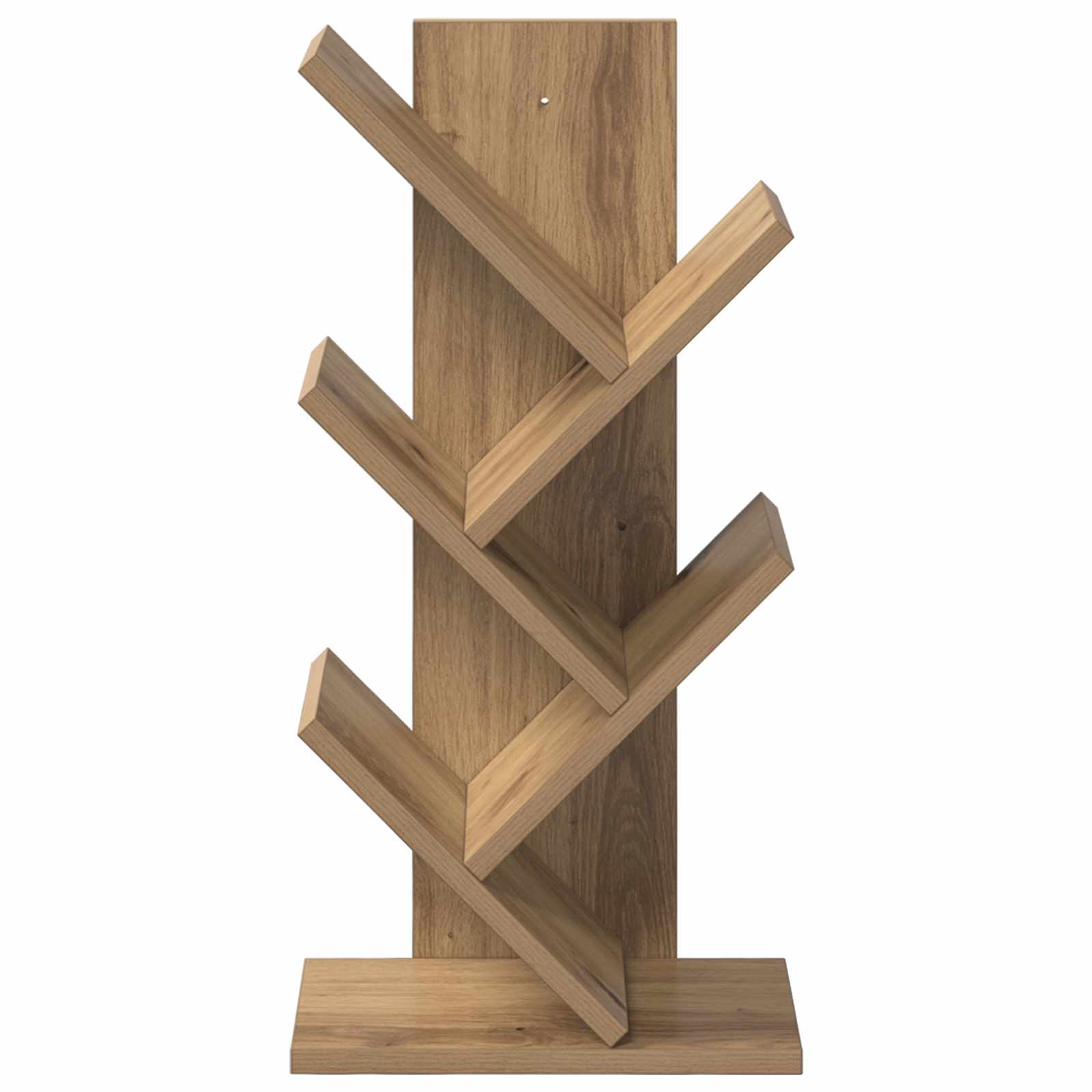 Medinis knygų lentynas 4 aukštų 30 x 18 x 60 cm Artisano ąžuolo