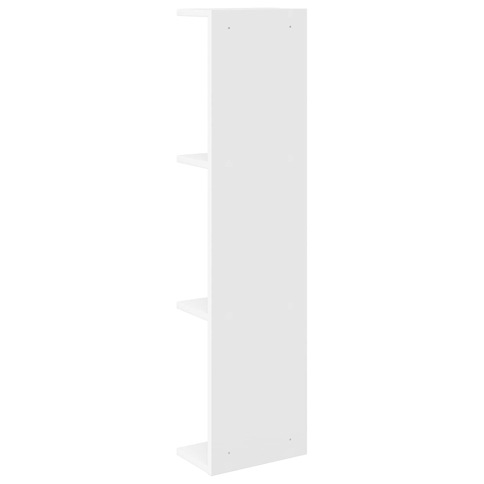 Sieninė lentyna 2 pcs Balta 25 x 15 x 100 cm Apdirbta mediena