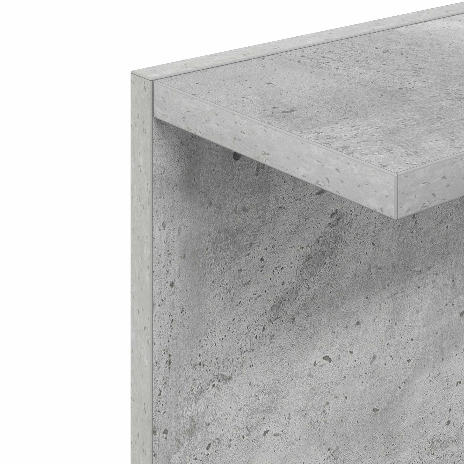 Sieninė lentyna 2 pcs Betono pilka 25 x 15 x 100 cm