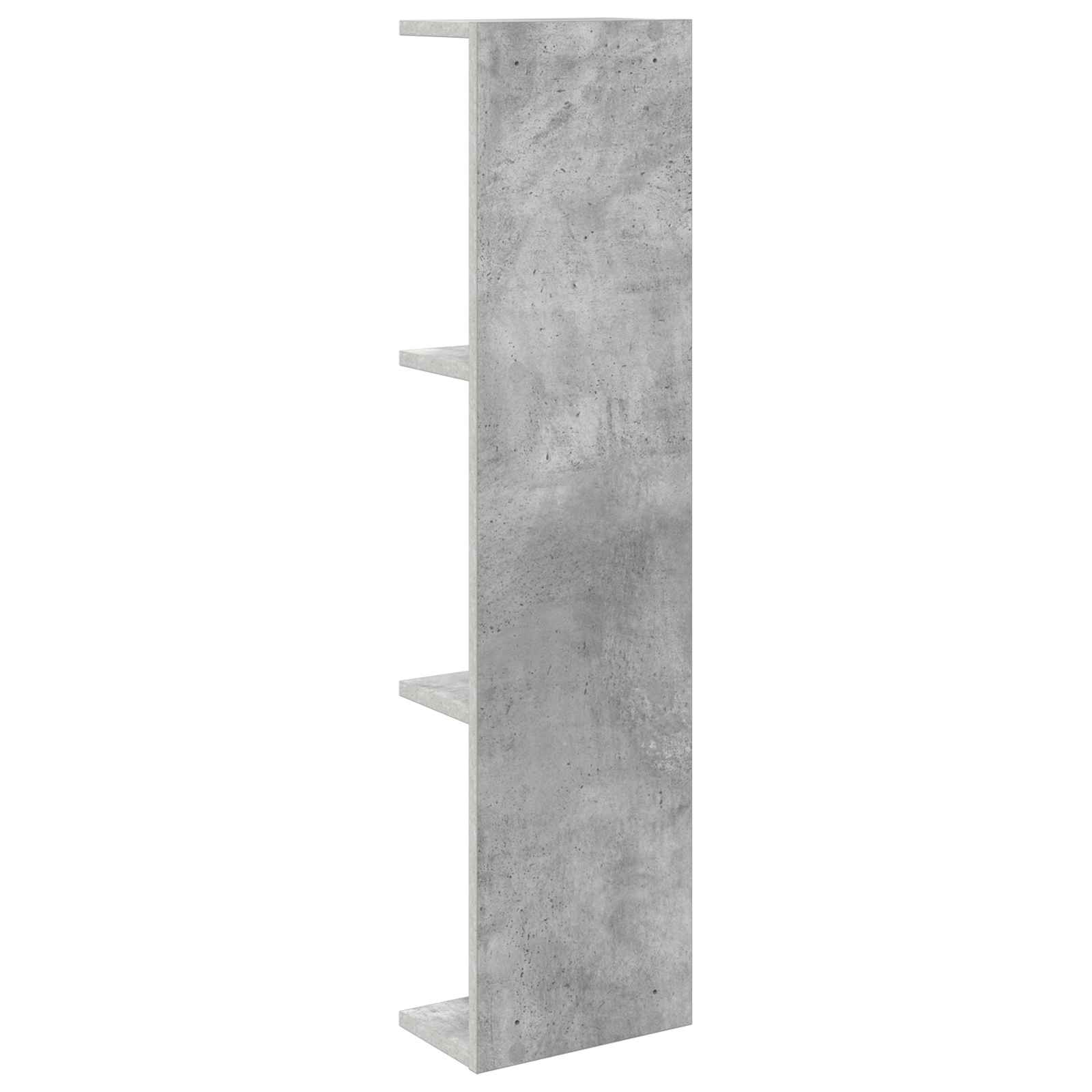 Sieninė lentyna 2 pcs Betono pilka 25 x 15 x 100 cm