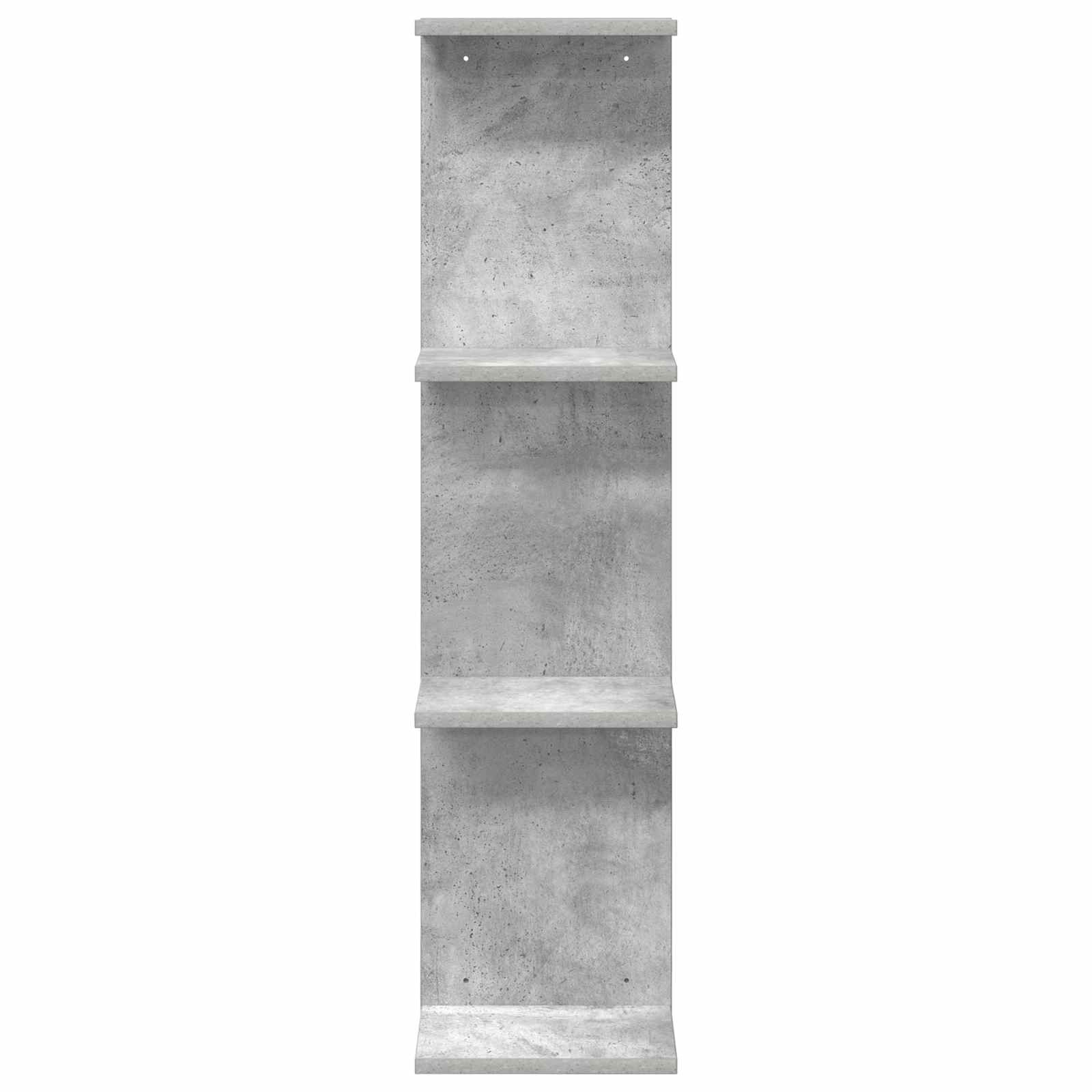 Sieninė lentyna 2 pcs Betono pilka 25 x 15 x 100 cm