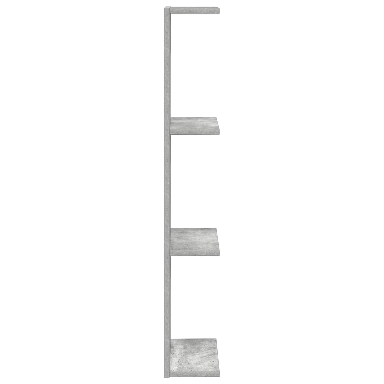 Sieninė lentyna 2 pcs Betono pilka 25 x 15 x 100 cm