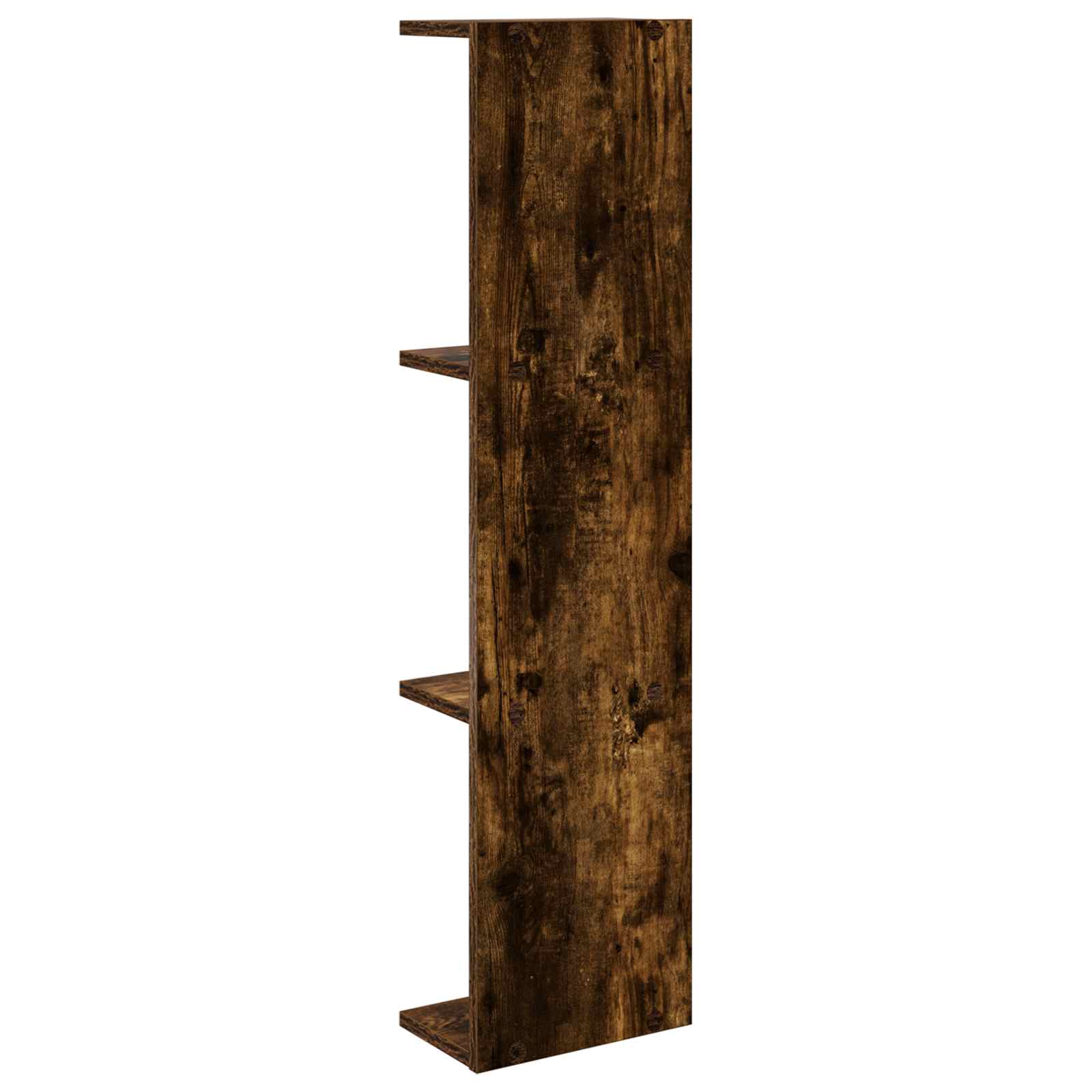 Sieninė lentyna 2 pcs Dūminio ąžuolo 25 x 15 x 100 cm