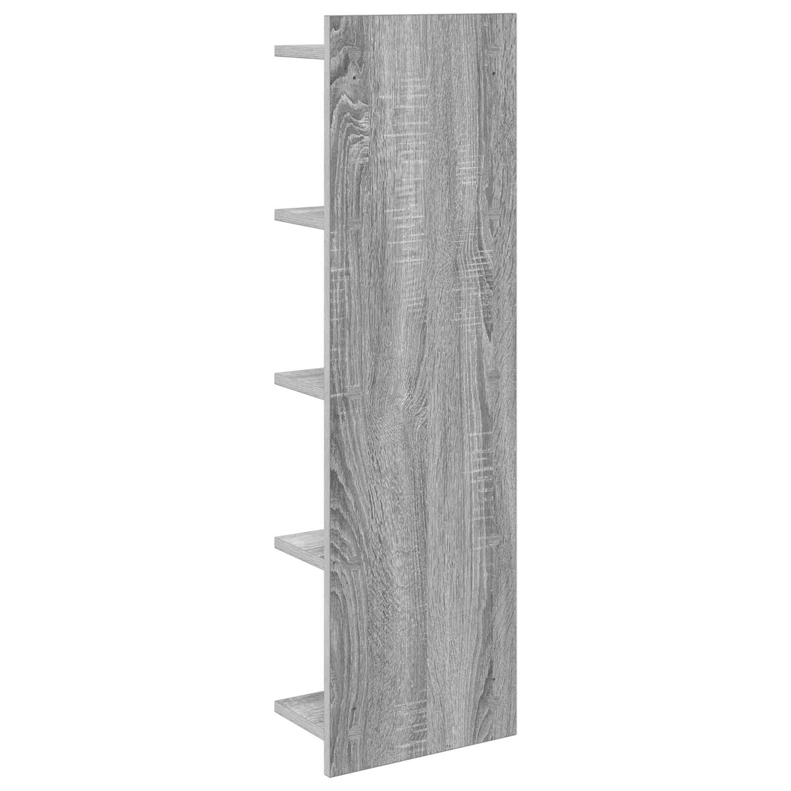 Sieninė lentyna 2 pcs Pilka Sonoma 30 x 15 x 100 cm