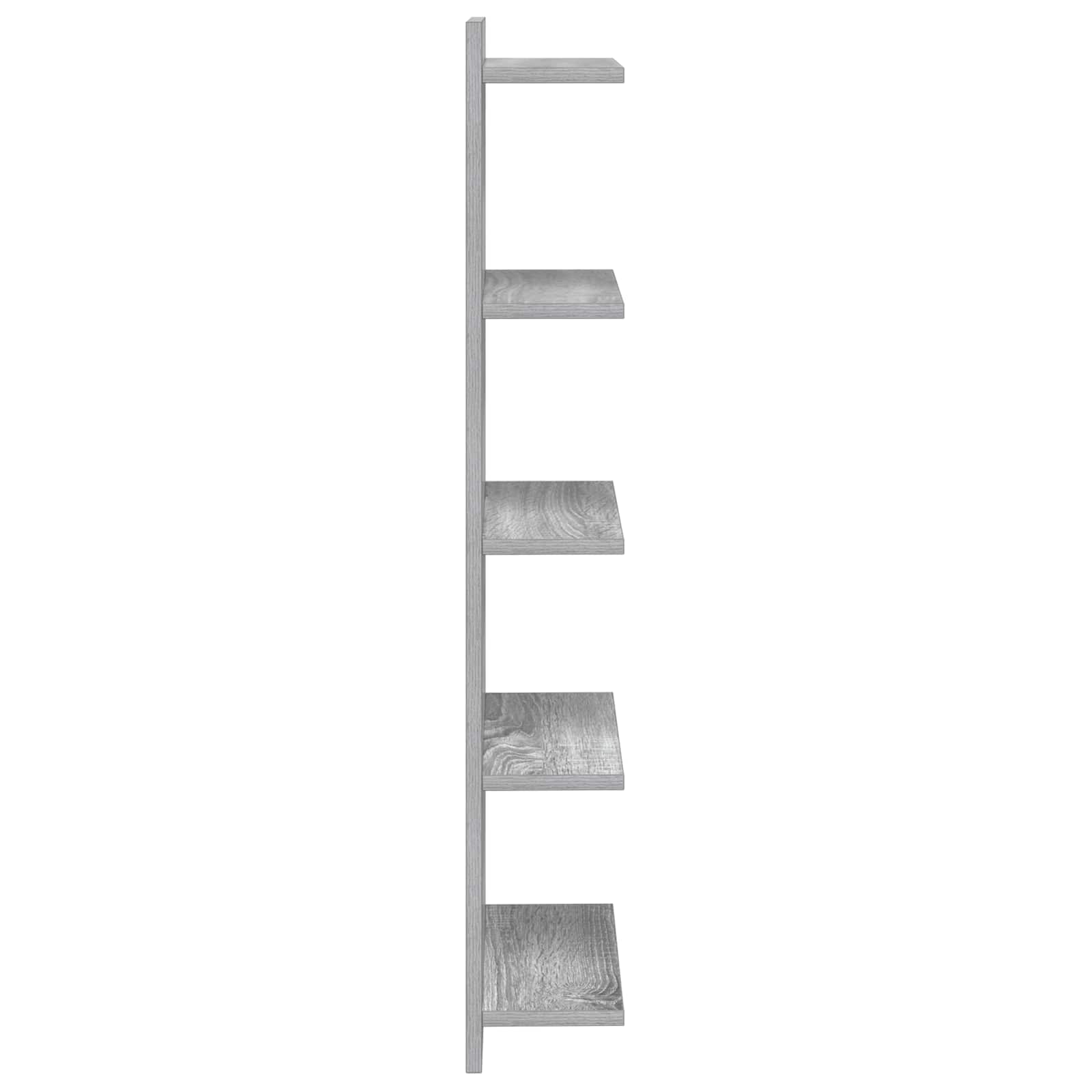 Sieninė lentyna 2 pcs Pilka Sonoma 30 x 15 x 100 cm