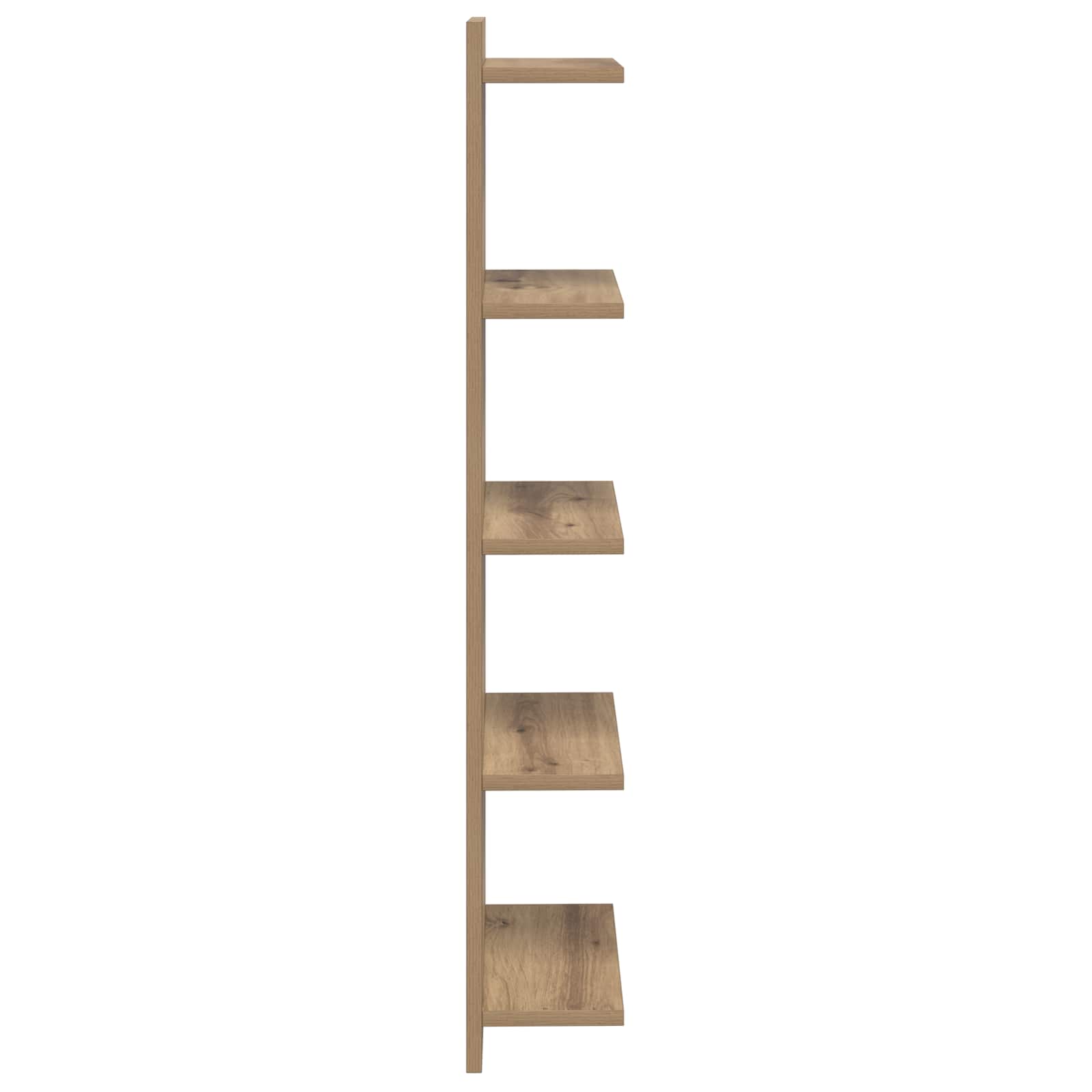 Sieninė lentyna 2 pcs Artisano ąžuolo 30 x 15 x 100 cm