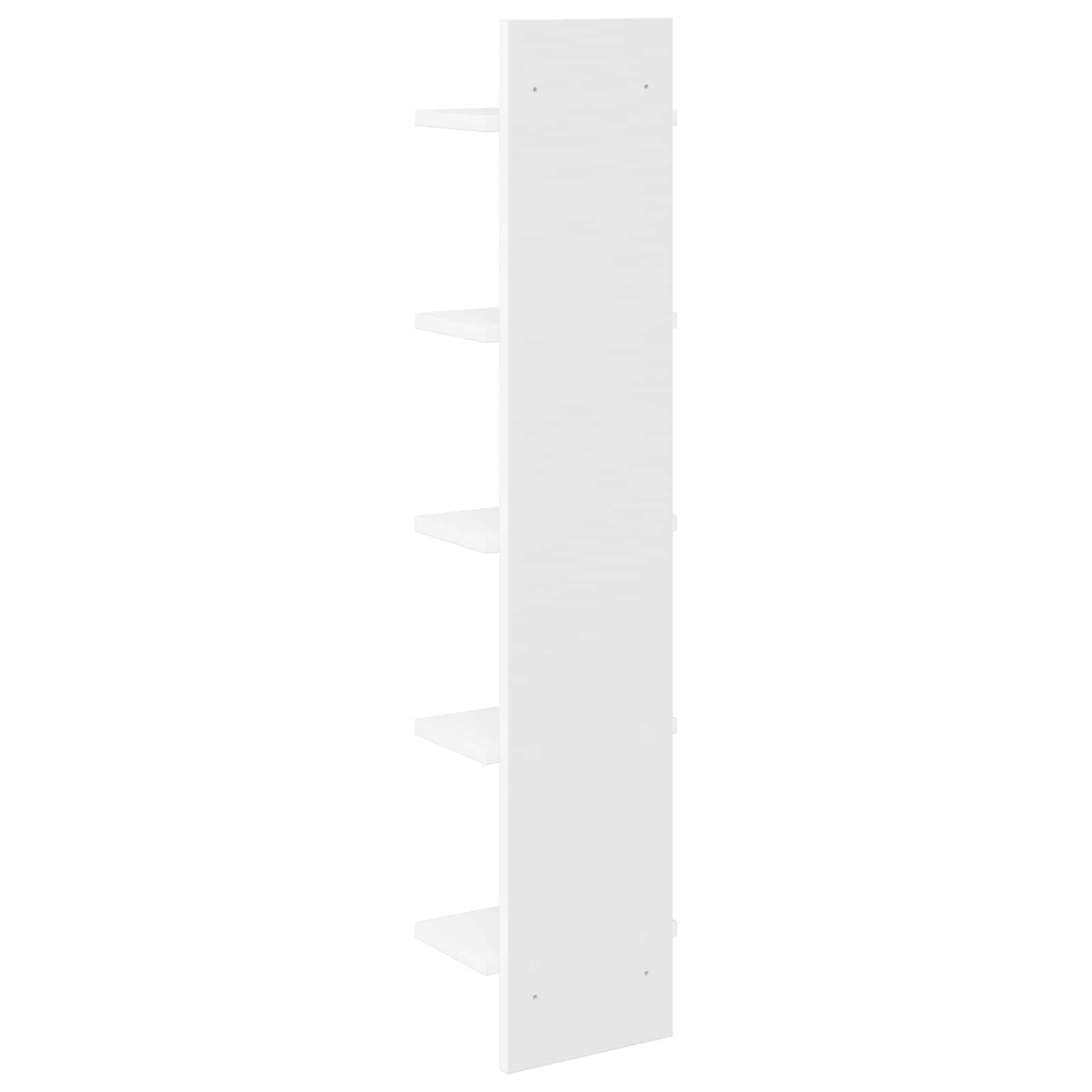 Sieninė lentyna 2 pcs Balta 22 x 15 x 100 cm Apdirbta mediena