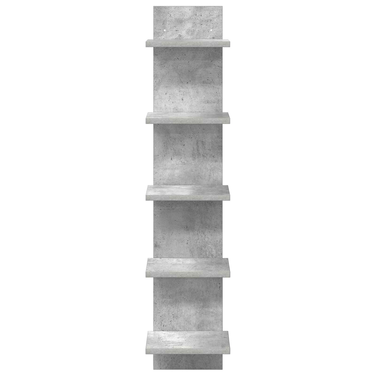 Sieninė lentyna 2 pcs Betono pilka 22 x 15 x 100 cm