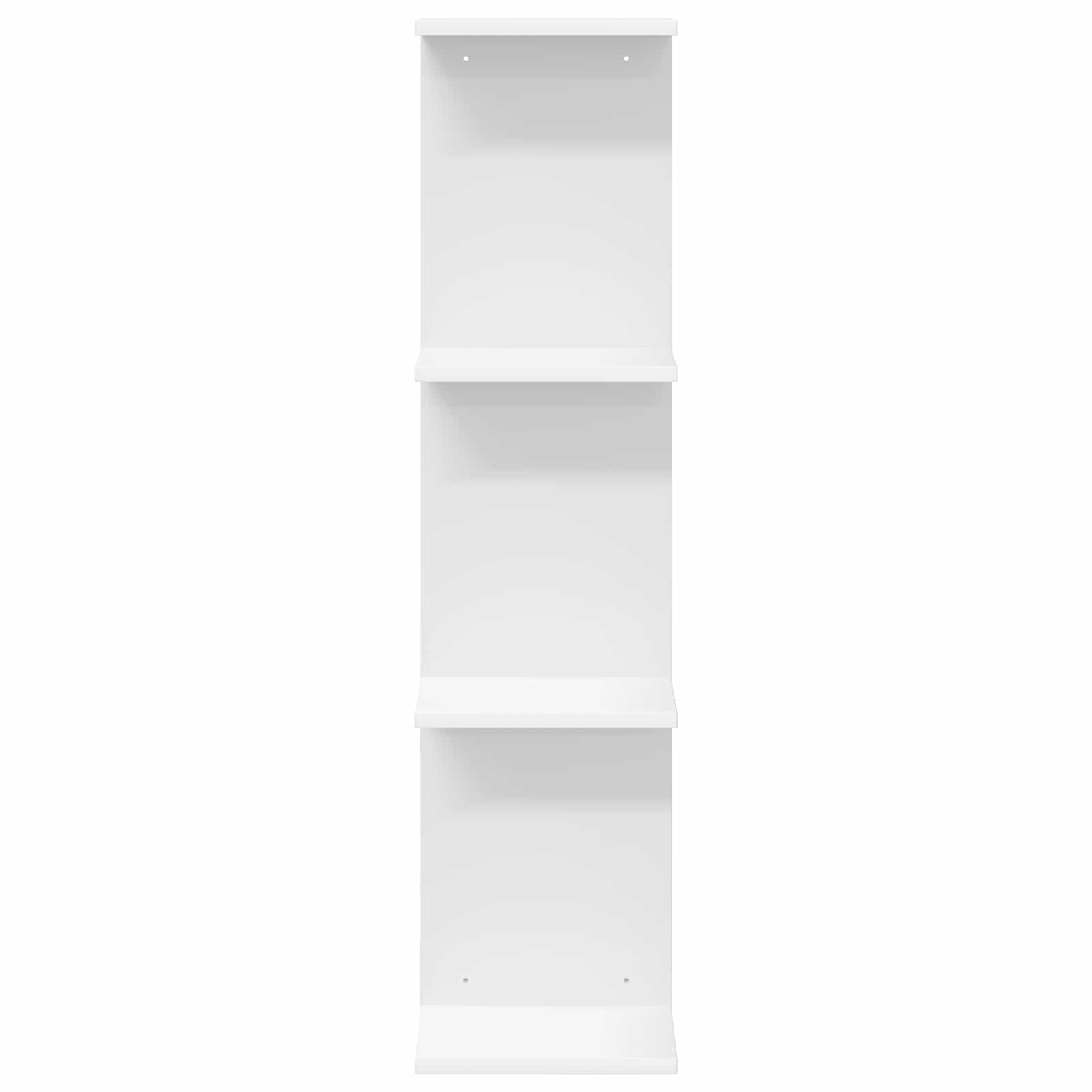 Sieninė lentyna 2 pcs Balta 22 x 15 x 100 cm Apdirbta mediena