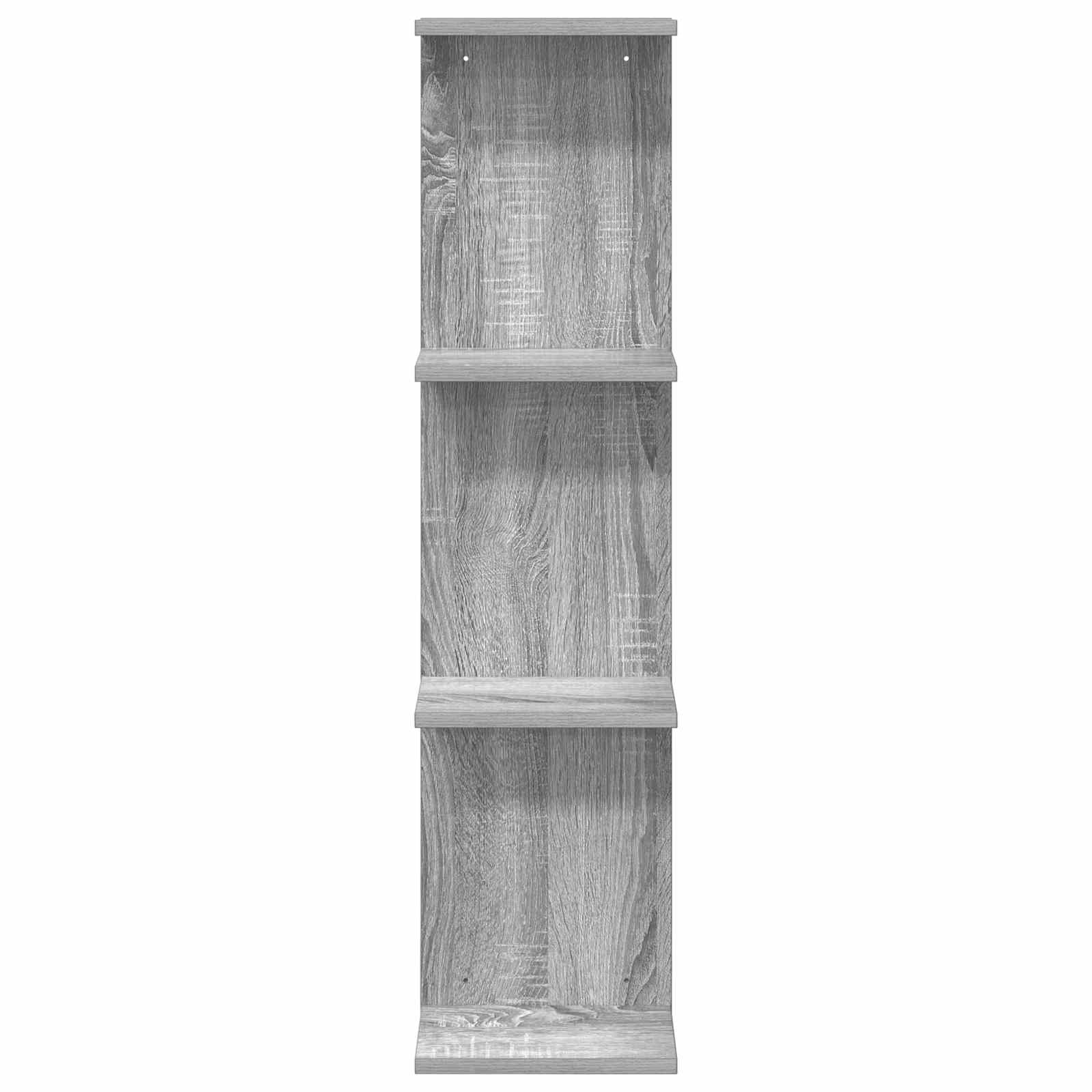 Sieninė lentyna 2 pcs Pilka Sonoma 22 x 15 x 100 cm